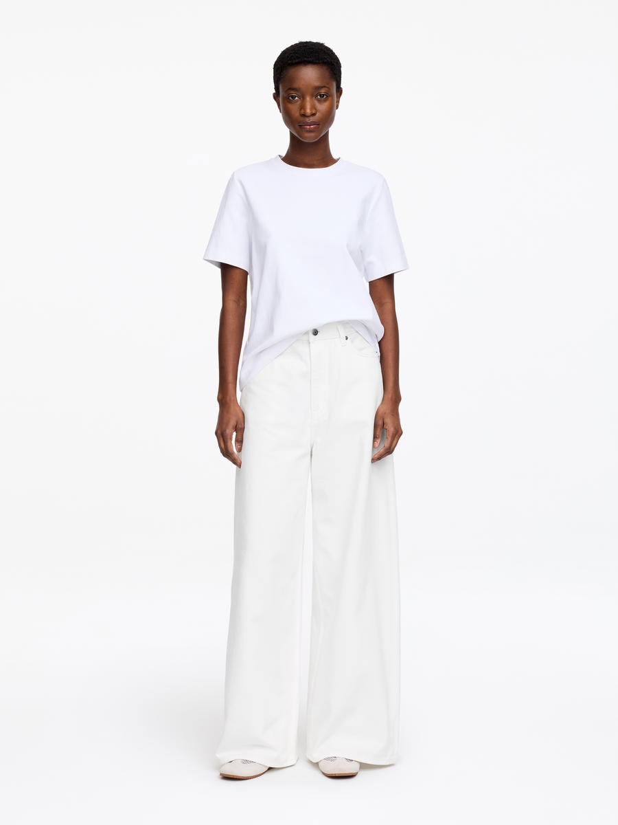 ARKET Women's  Cedar Oversized Wide Jeans White,  size 30
