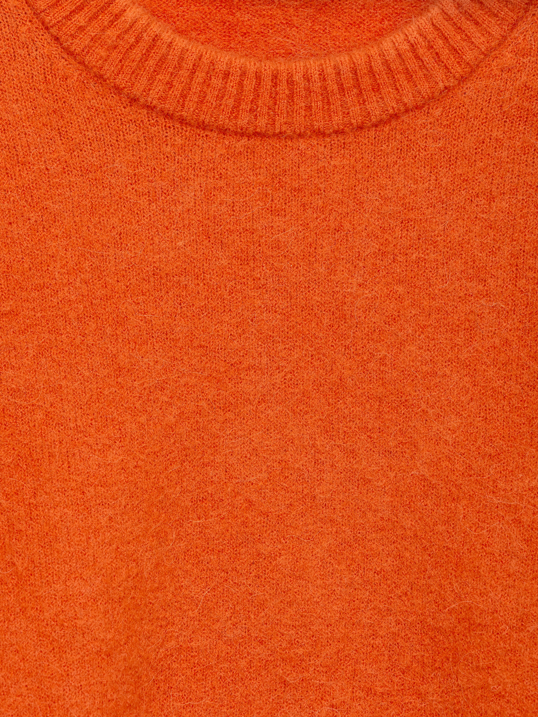Alpaca-Wool Blend Jumper - Reddish Orange - Oversized - Women - StillMedia/DescriptiveDetail - 1