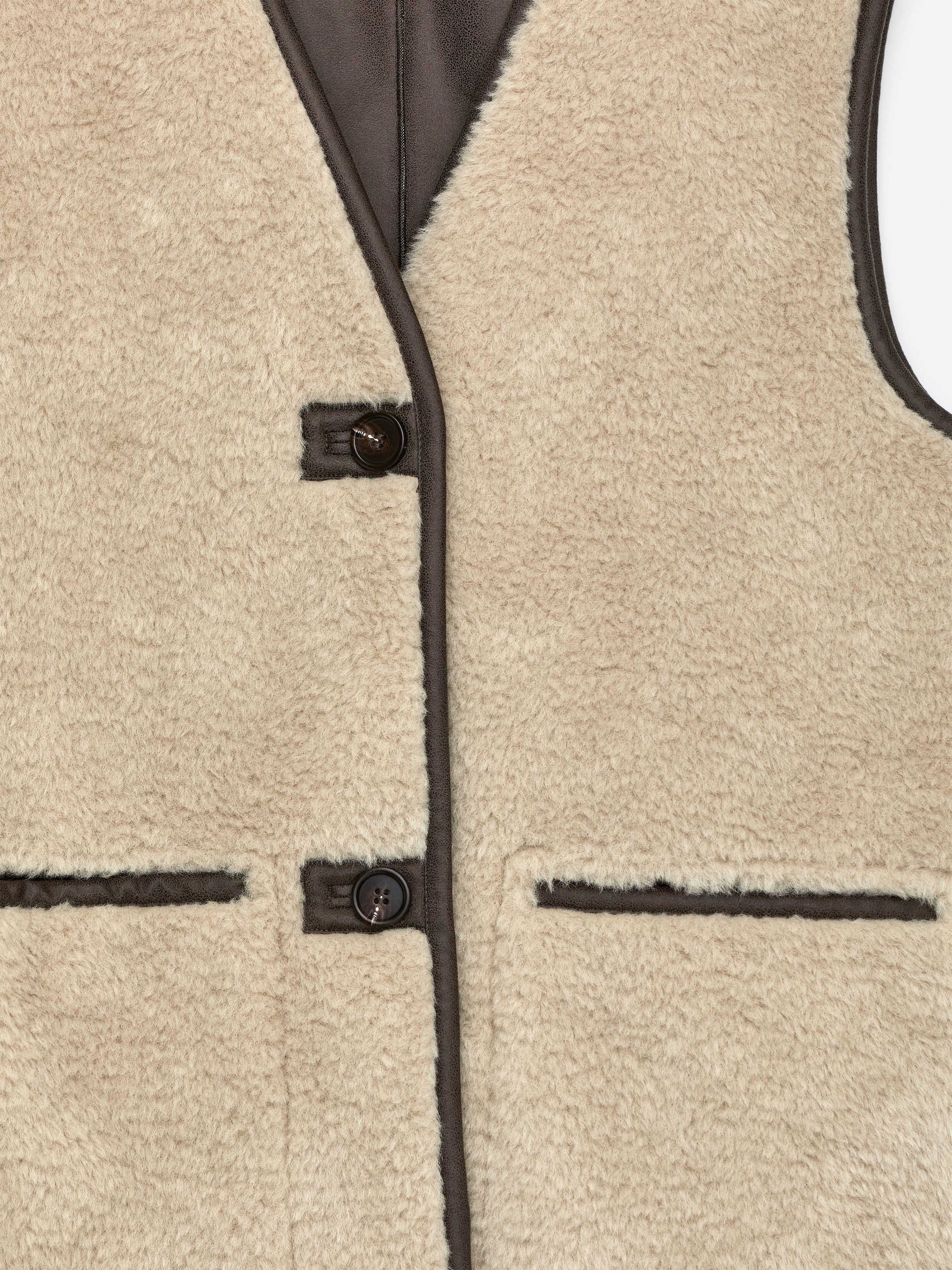 Pile Vest - Beige - Oversized - women - StillMedia/DescriptiveDetail - 2