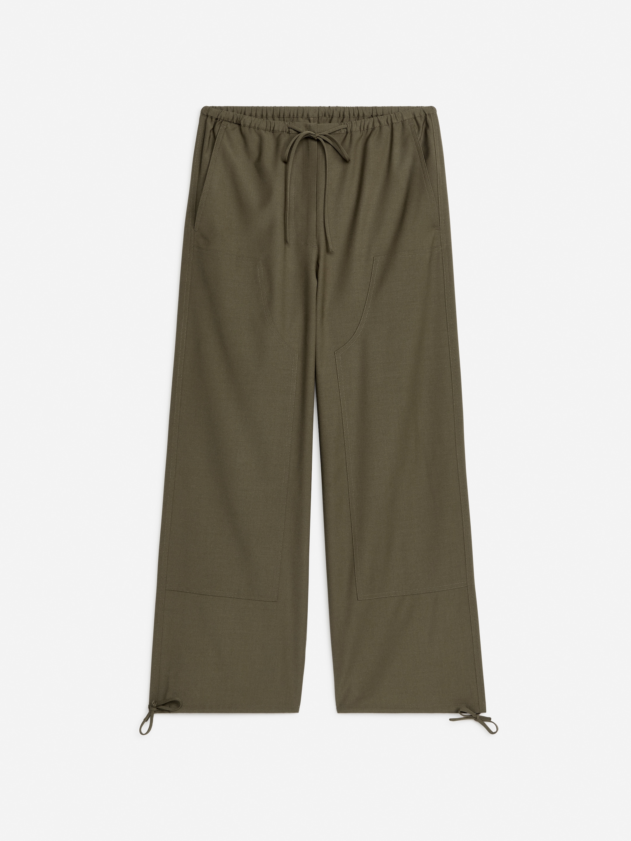 Se større billede: Wool Twill Cargo Trousers - Kakigrøn - DAME | H&M DK 1