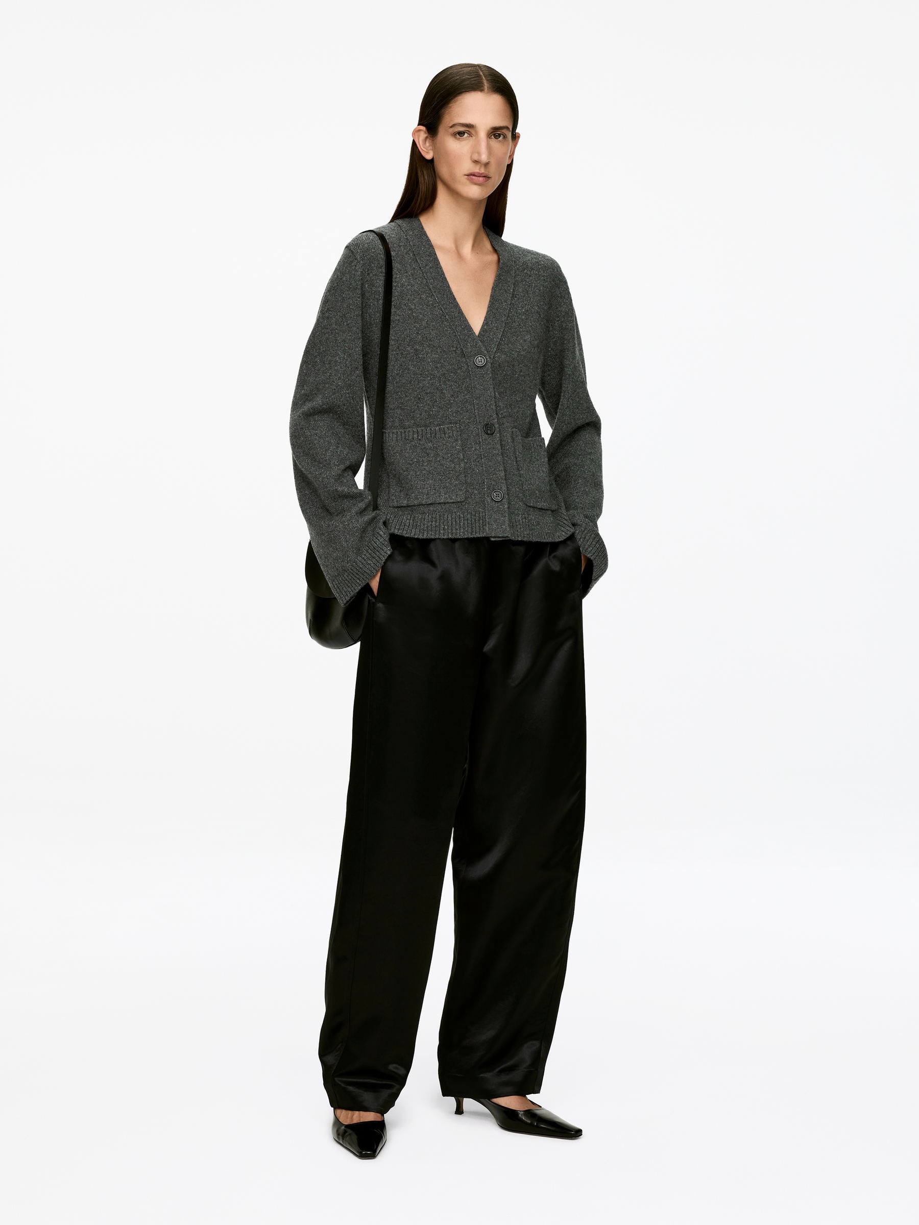 Wool Cardigan - Dark Grey - Slim fit - Women - StillMedia/Lookbook - 9