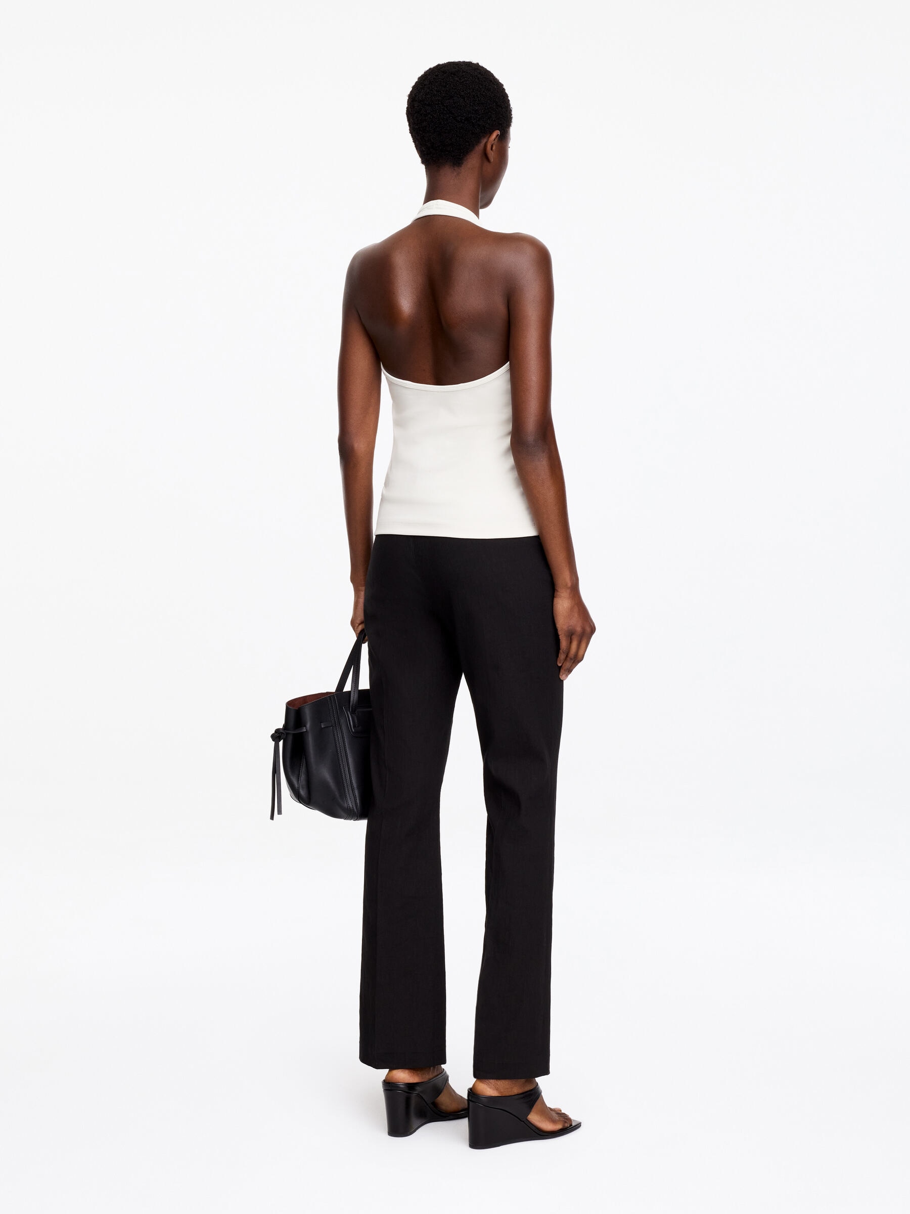 Halterneck Top - Off White - Slim fit - Women - StillMedia/Lookbook - 4