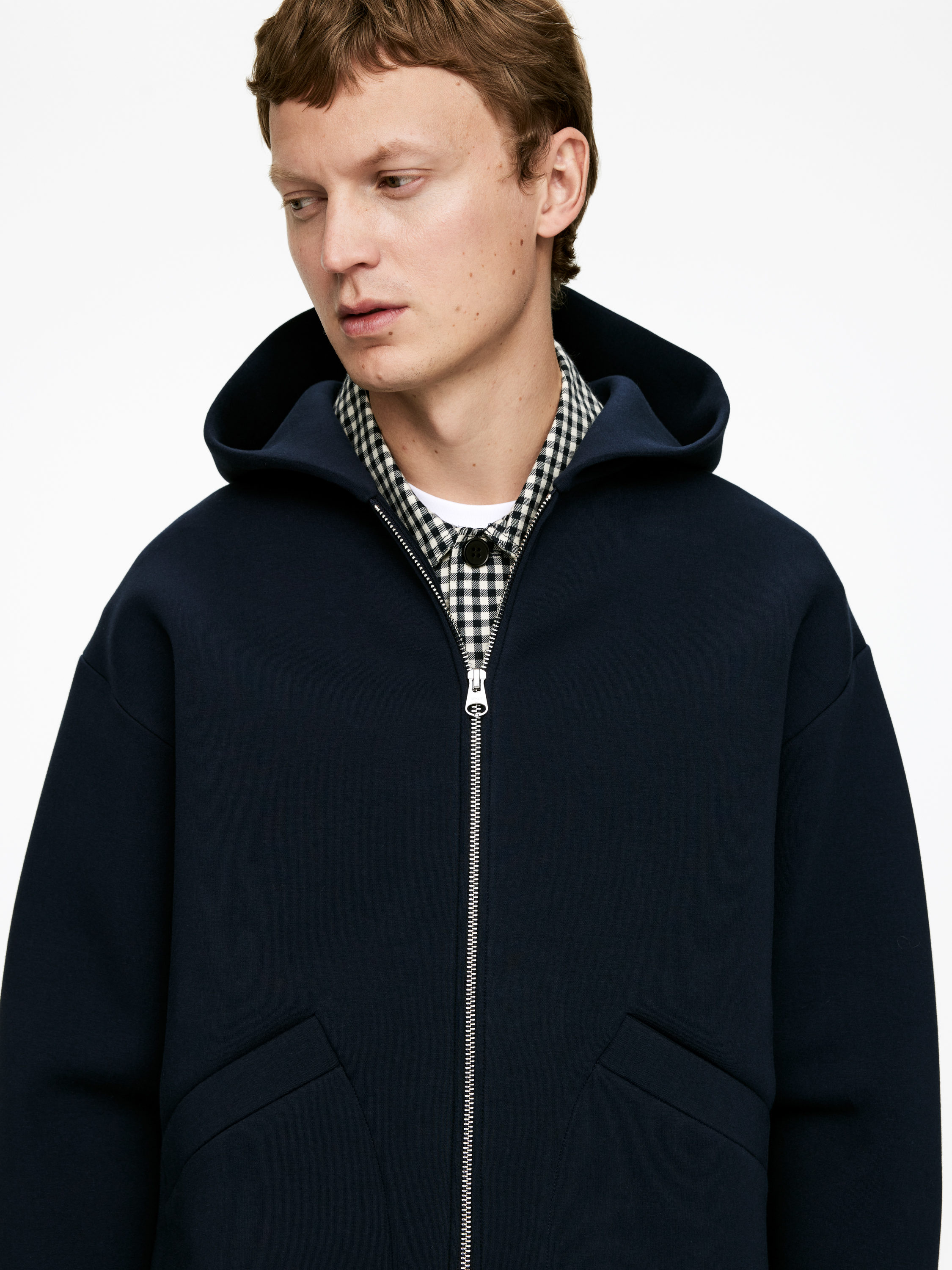 Scuba Zip Hoodie - Dark Blue - Relaxed fit - Men - StillMedia/Lookbook - 4