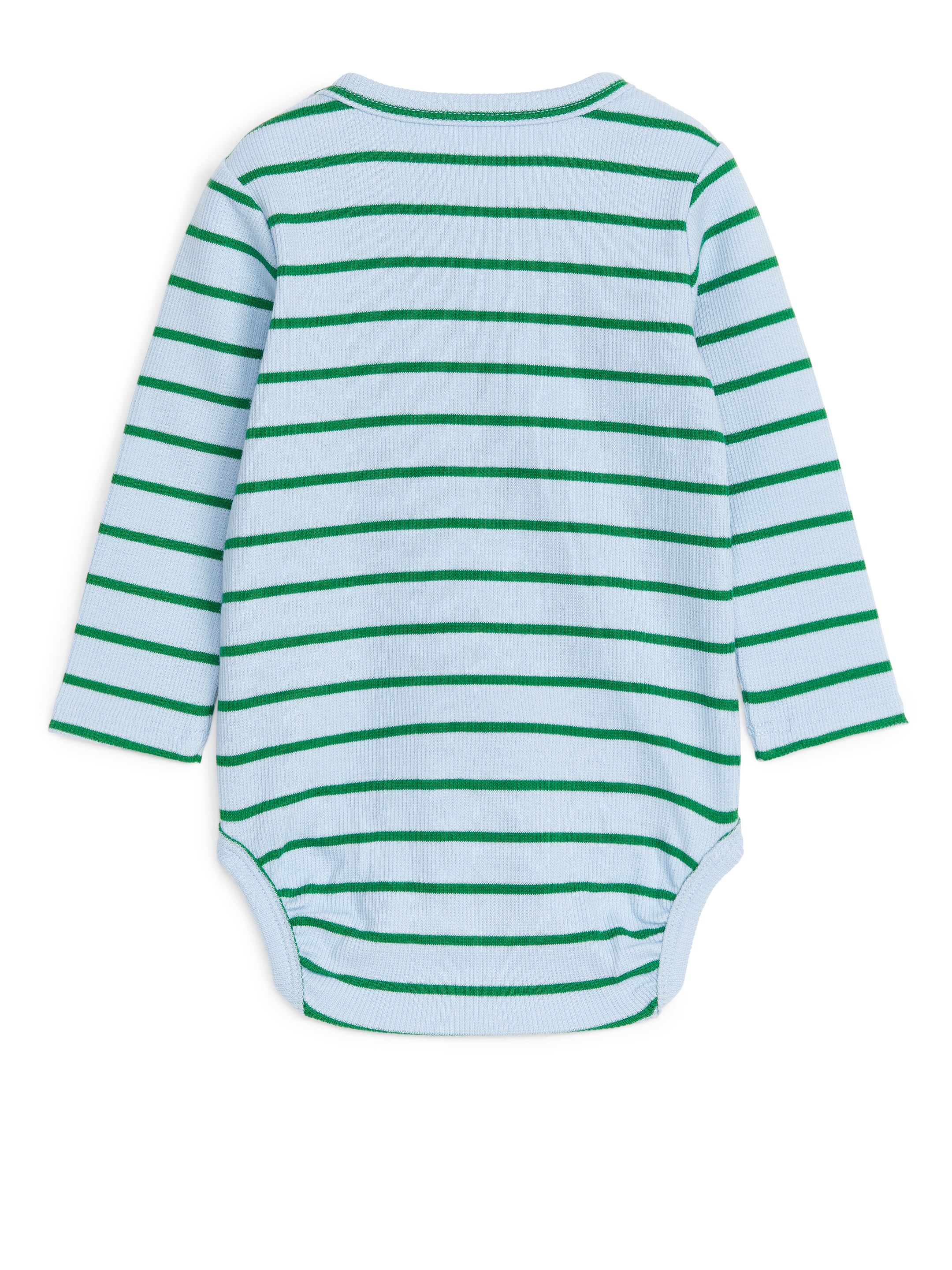 Zobacz większy obraz: Body w prążki z długim rękawem - Jasnoniebieski/Zielony - Dziecko | H&M PL 2