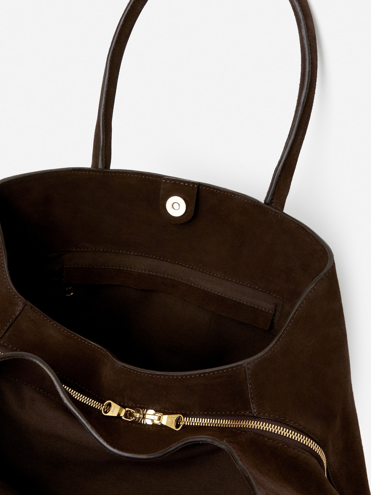 Fourre-tout en daim - Marron - 4