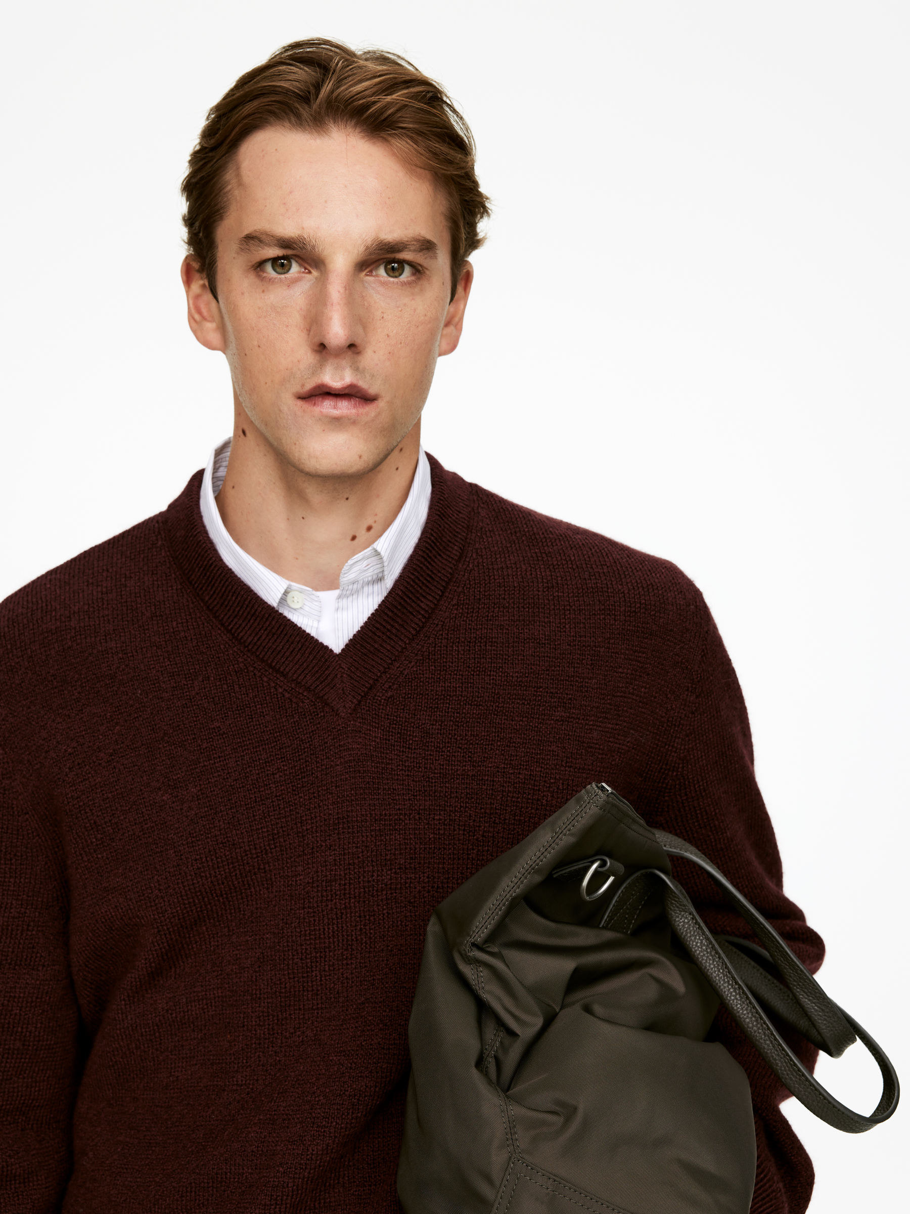 Pull en mélange de laine - Bordeaux - Regular fit - Homme - StillMedia/Lookbook - 3