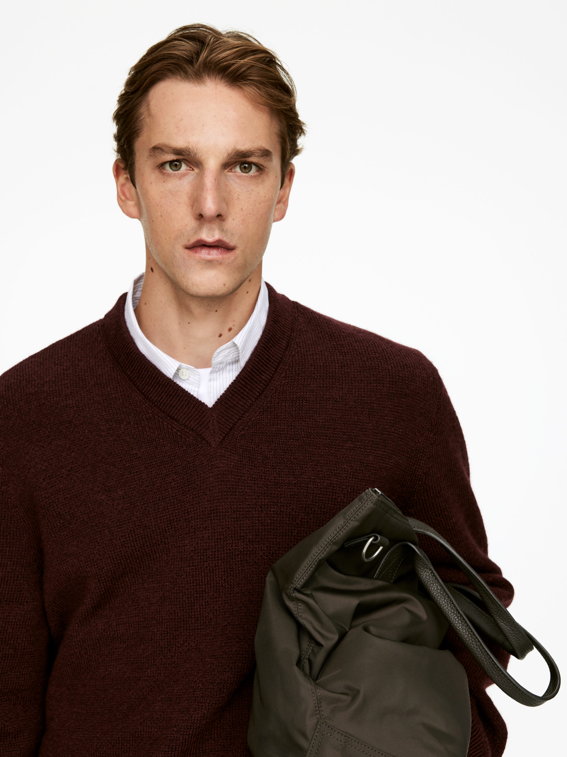 Wool-Blend Jumper - Burgundy - Regular fit - Men - StillMedia/Lookbook - 3
