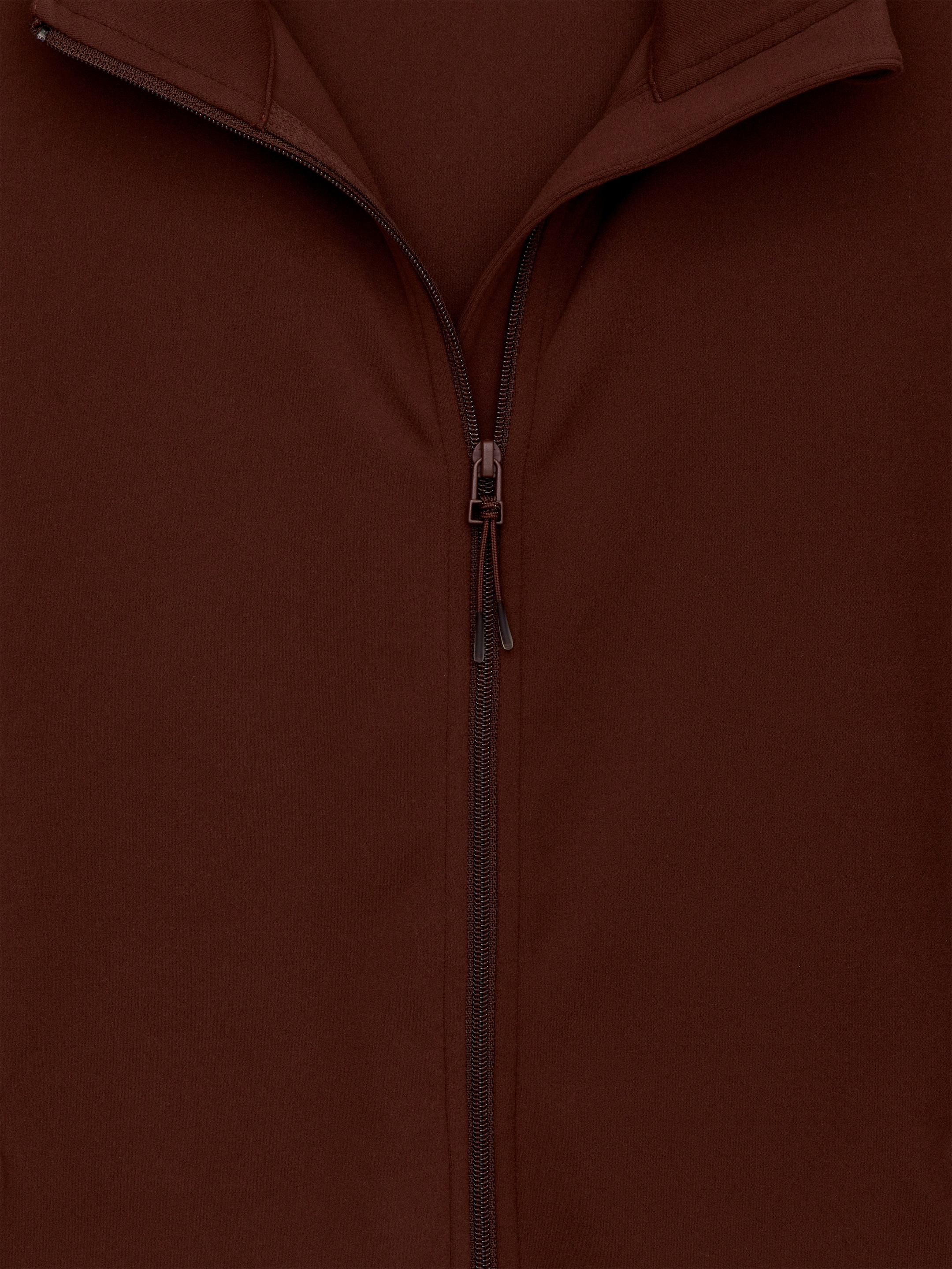 Veste zippée extensible et douce - Marron foncé - Slim fit - Femme - StillMedia/DescriptiveDetail - 1