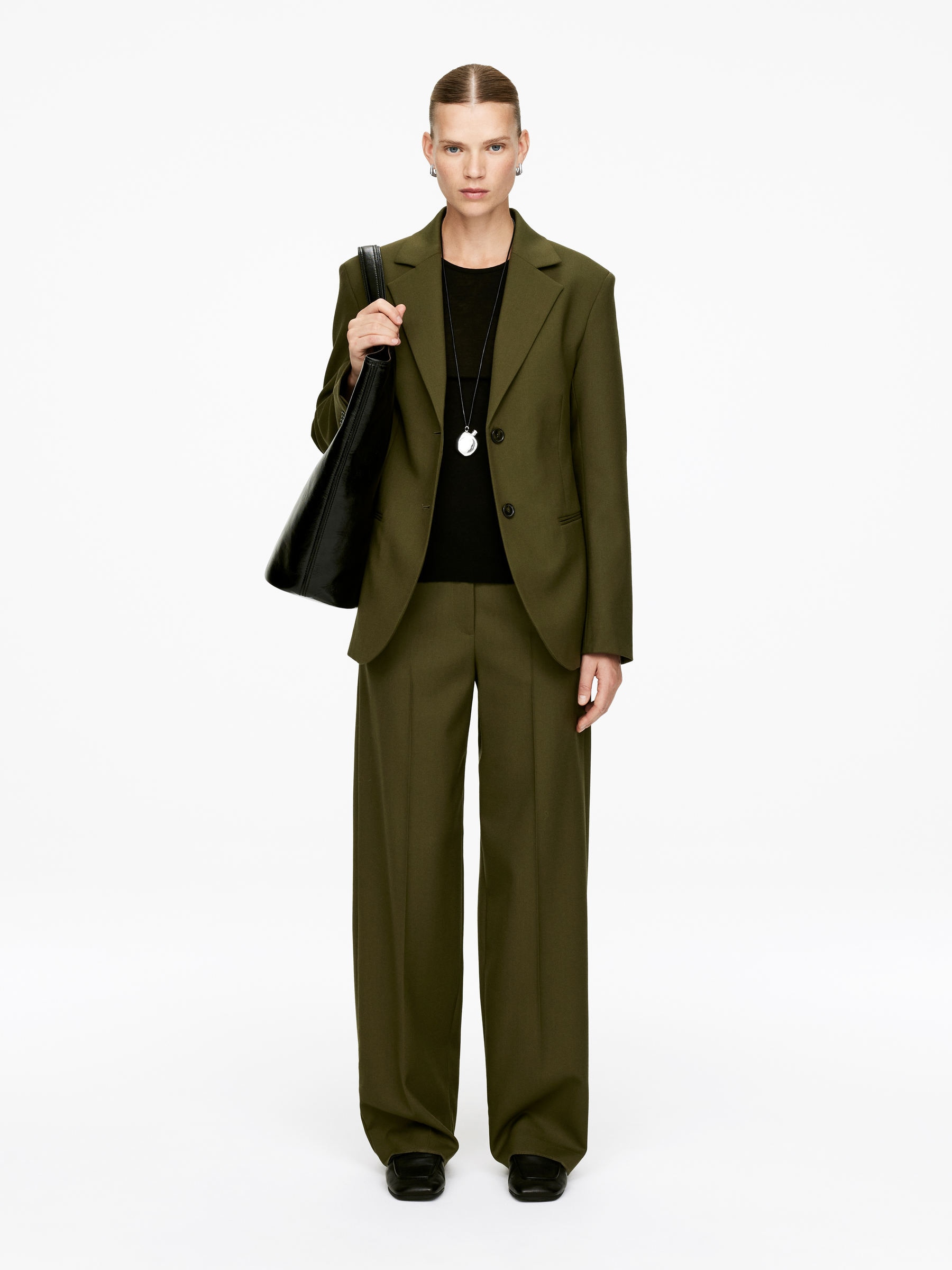 Hopsack Wool Blazer-#585340-16831