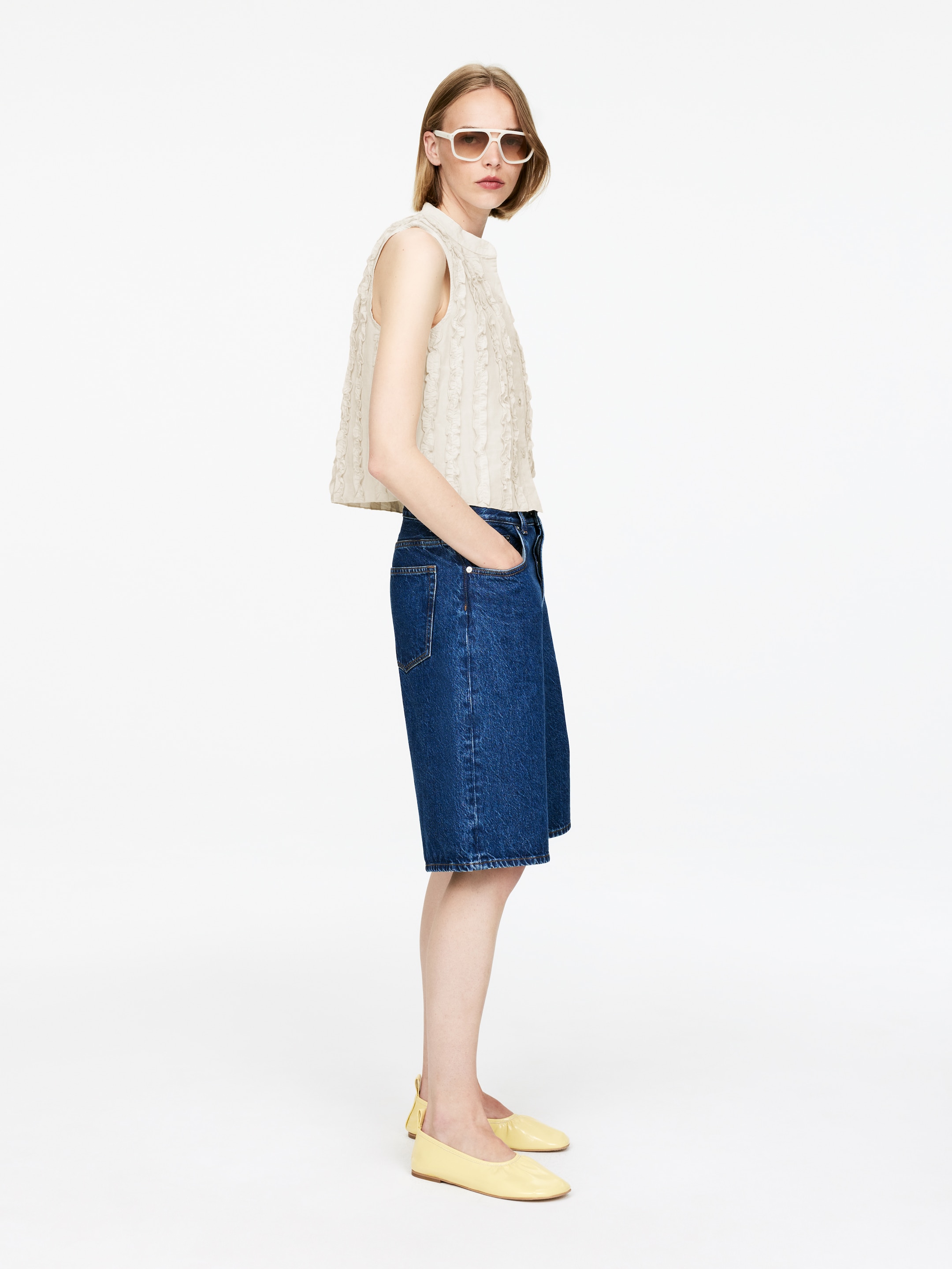 Größeres Bild anzeigen: Oberteil mit Volants - Weiß - Ladies | H&M AT 2