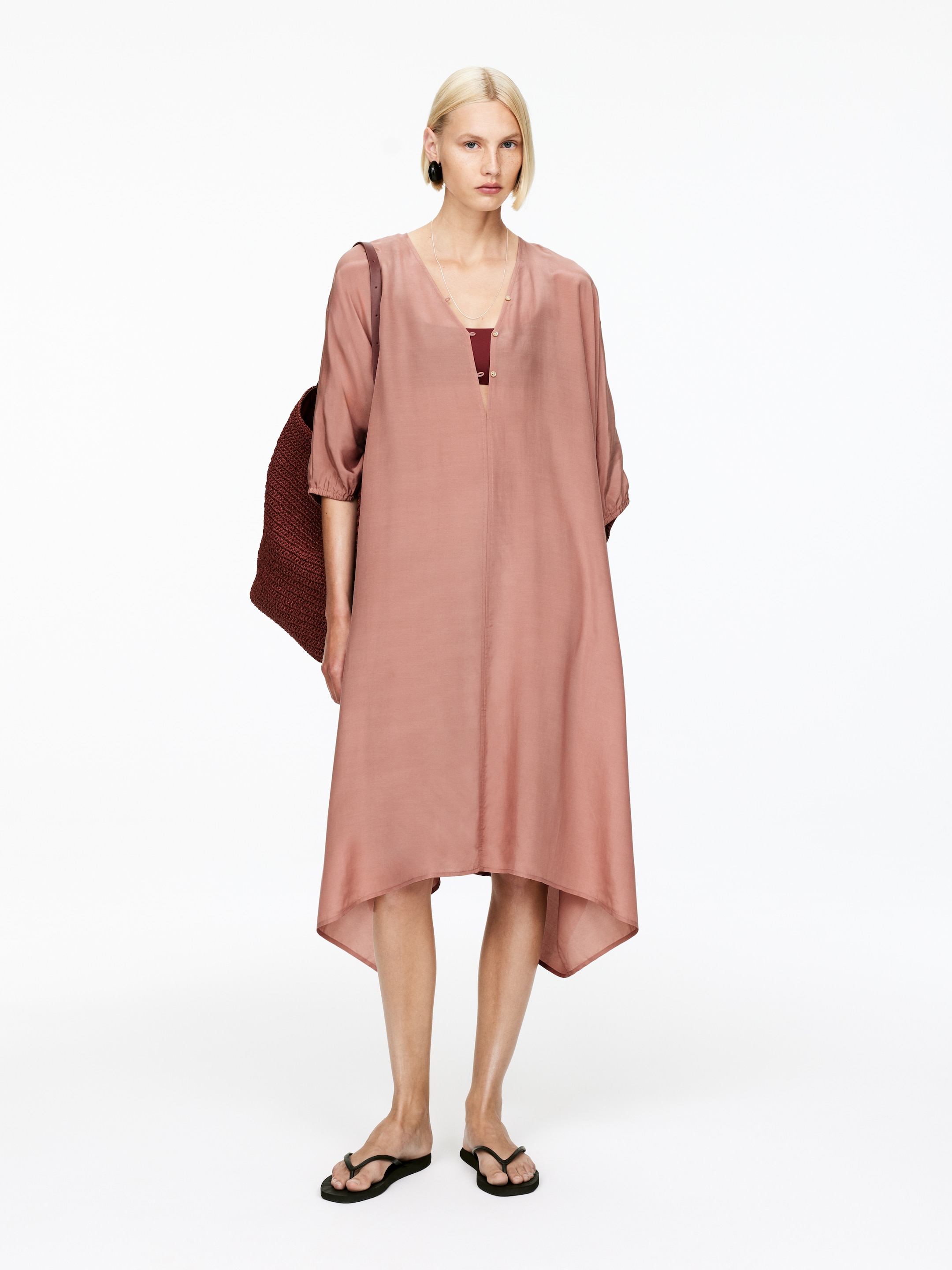 Visualizza immagine più grande: Copricostume in misto lyocell - Rosa polvere - DONNA | H&M IT 1