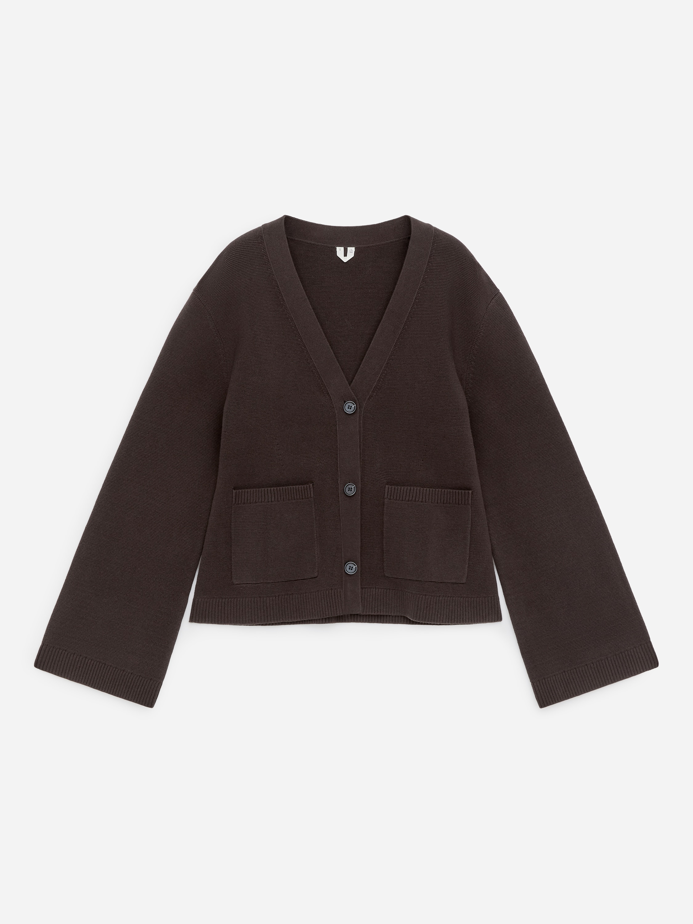 Kofta i bomull - Mörkbrun