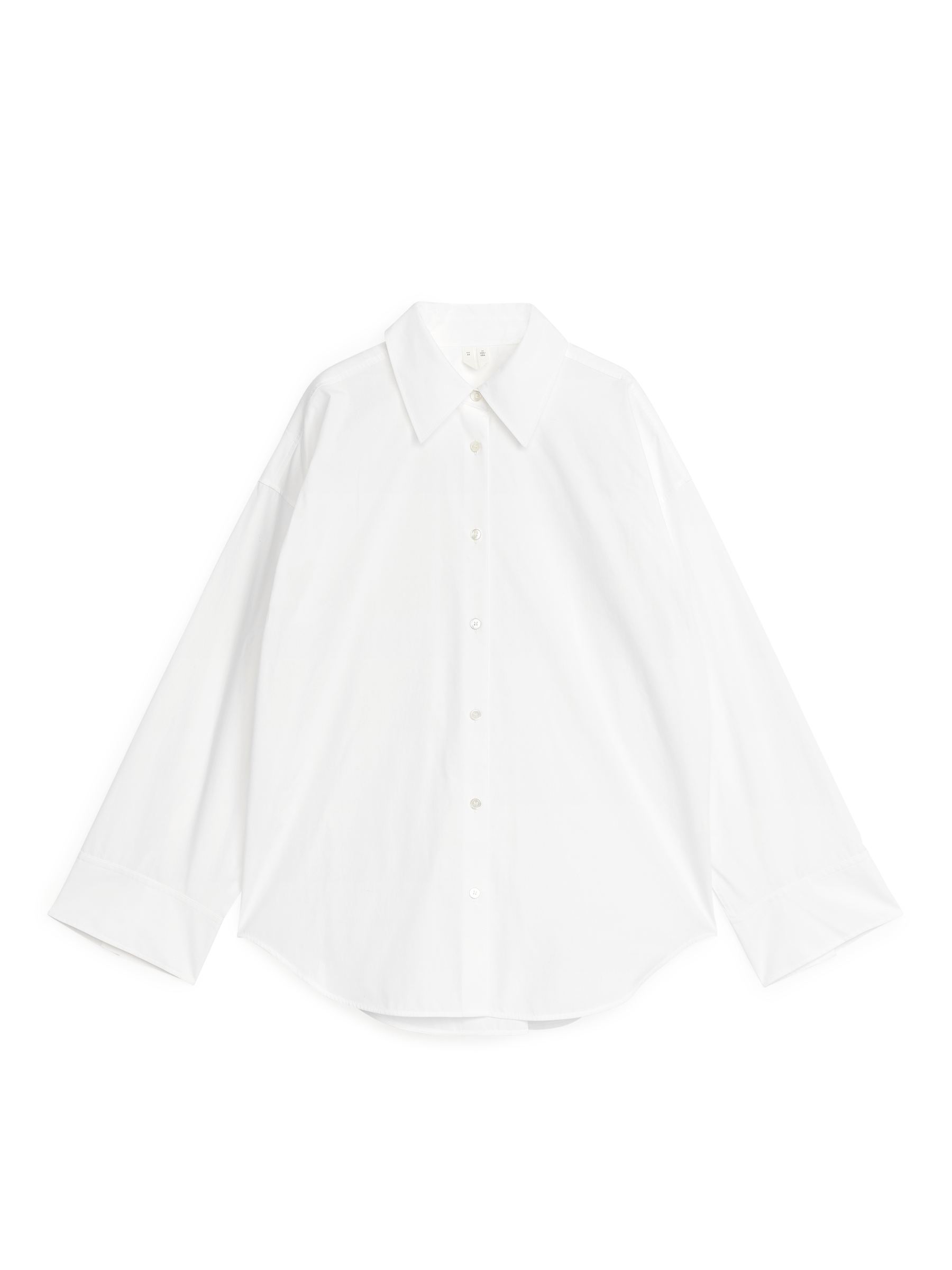 Relaxed Poplin Shirt - White - Loose fit - Women - StillMedia/DescriptiveStillLife - 1