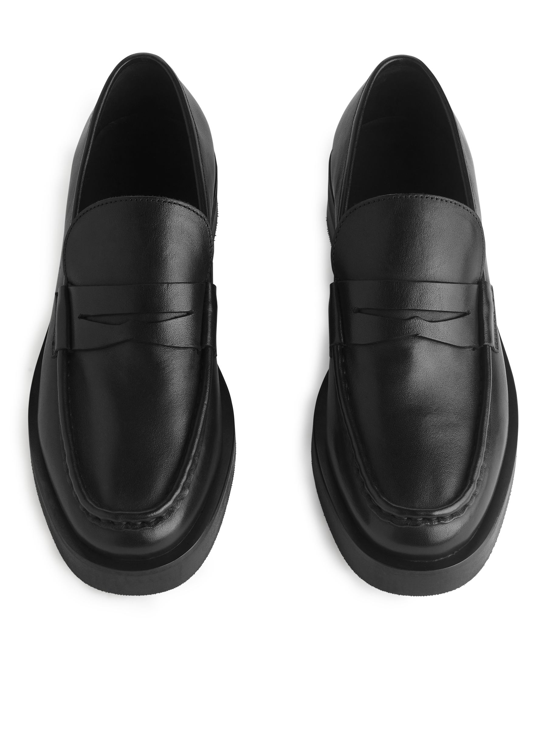 Leather Penny Loafers - Black - Women - StillMedia/DescriptiveStillLife - 1