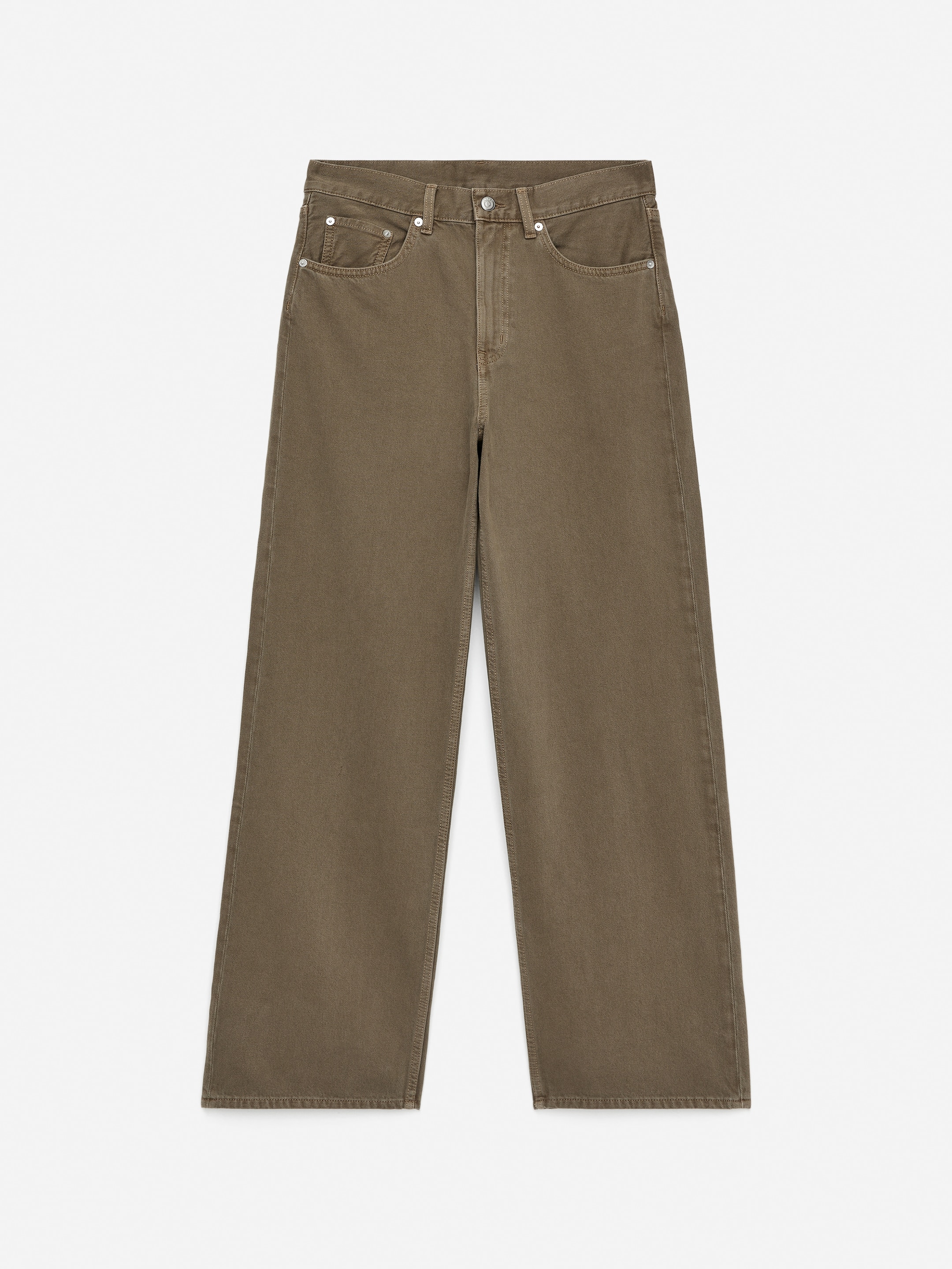 CORAL Wide Jeans-#4F4C42-14767