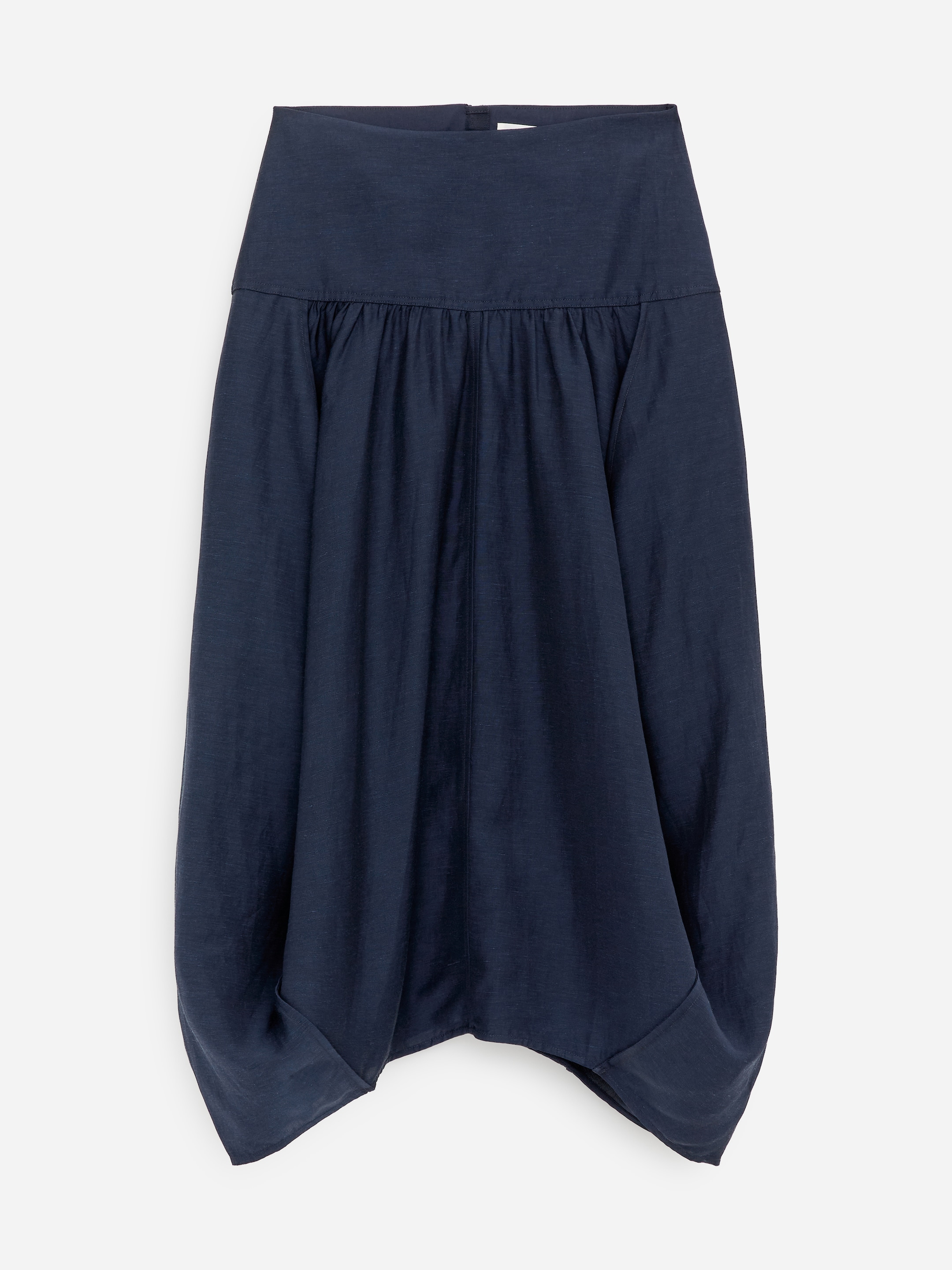 Balloon Midi Skirt-Blue-18544