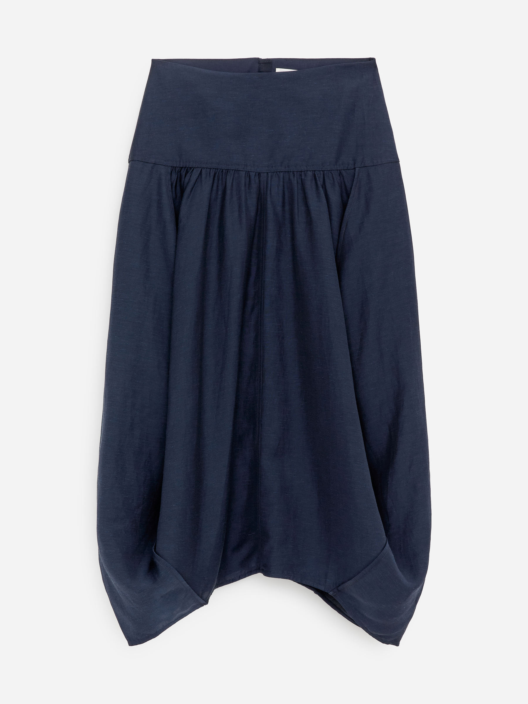 Falda midi globo-Azul-18544