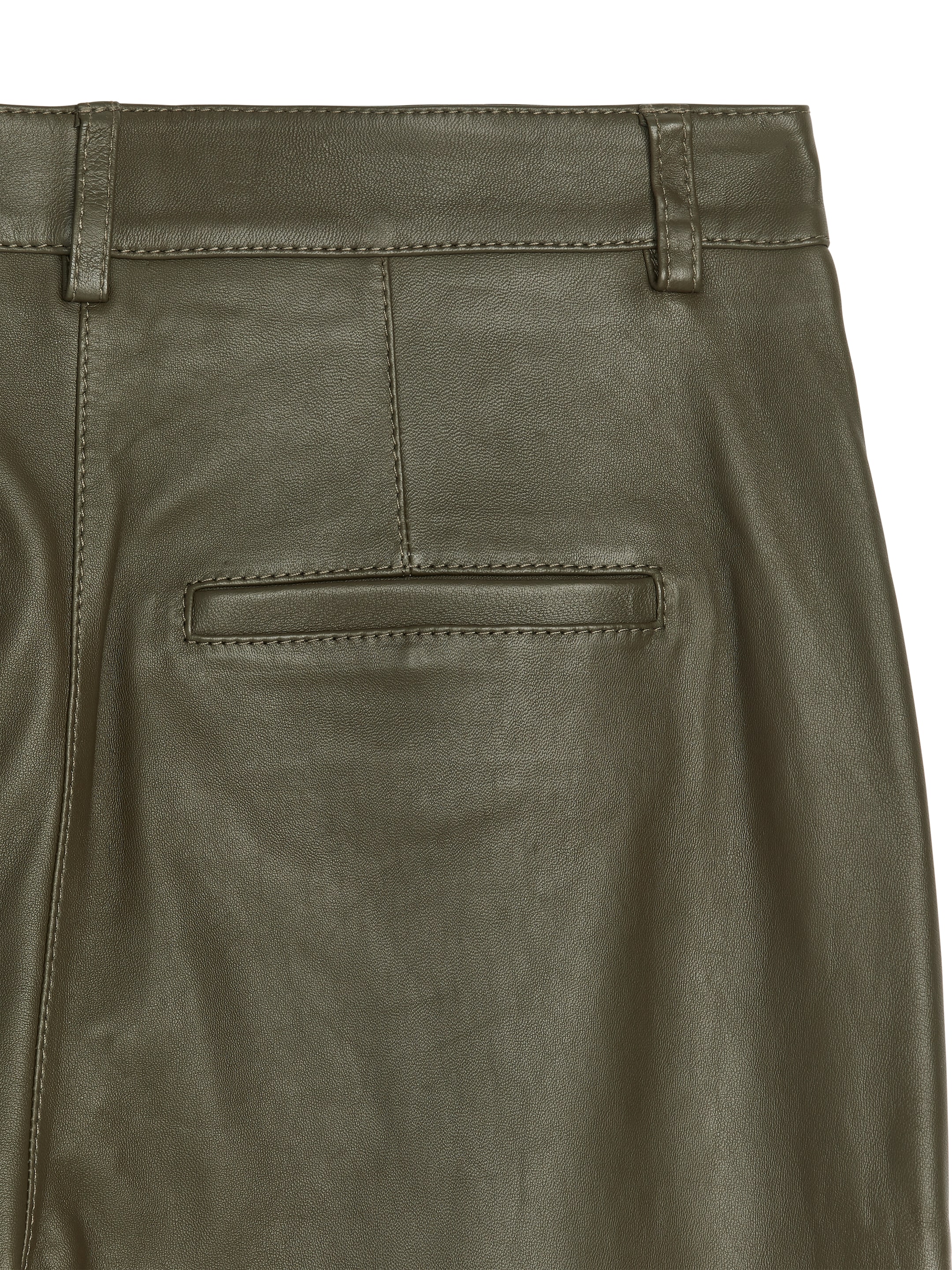 Lockere Lederhose - Khaki - Relaxed Fit - Damen - StillMedia/DescriptiveDetail - 1