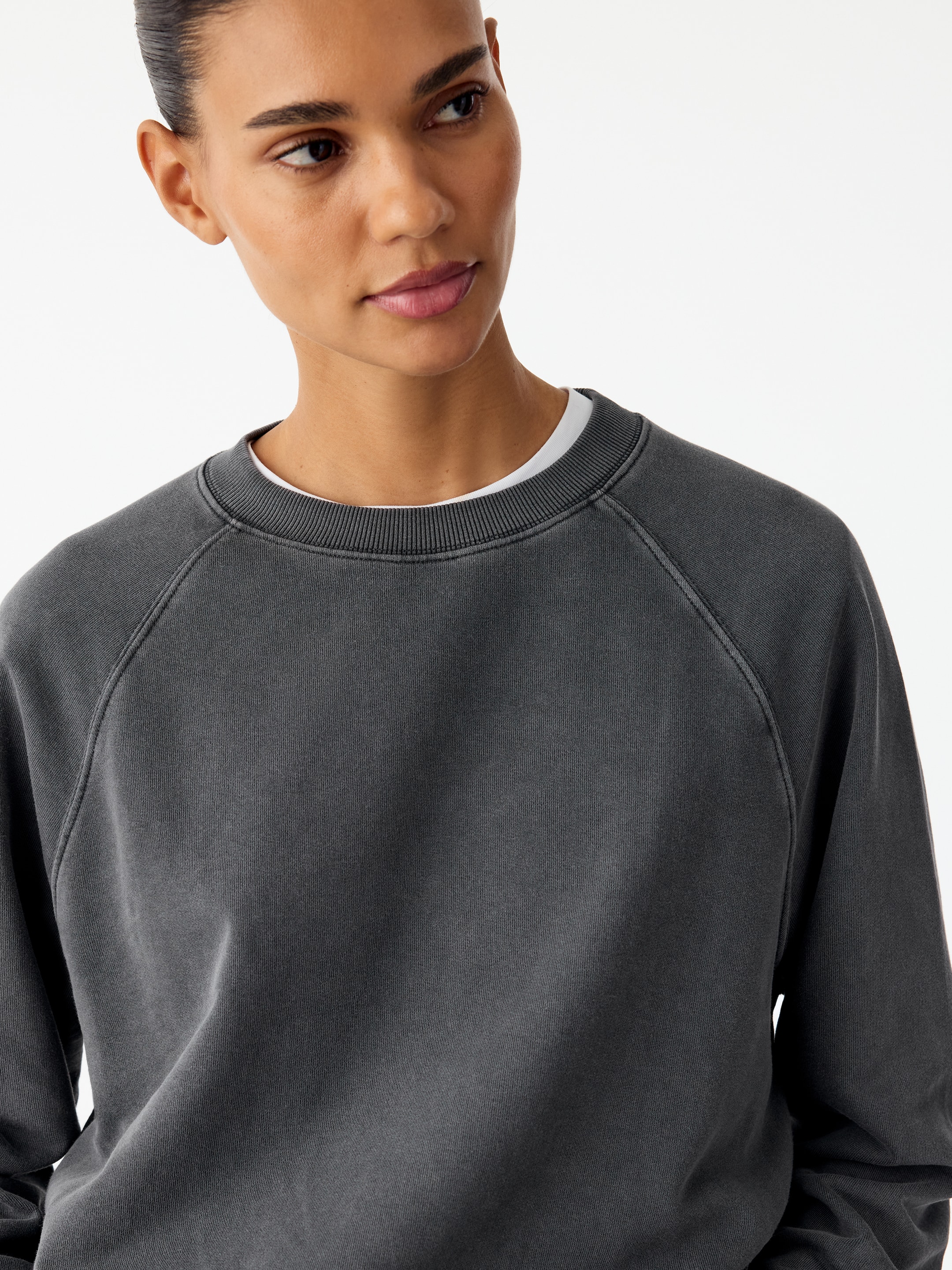 Cotton terry sweatshirt - Black - Regular fit - women - StillMedia/Lookbook - 2