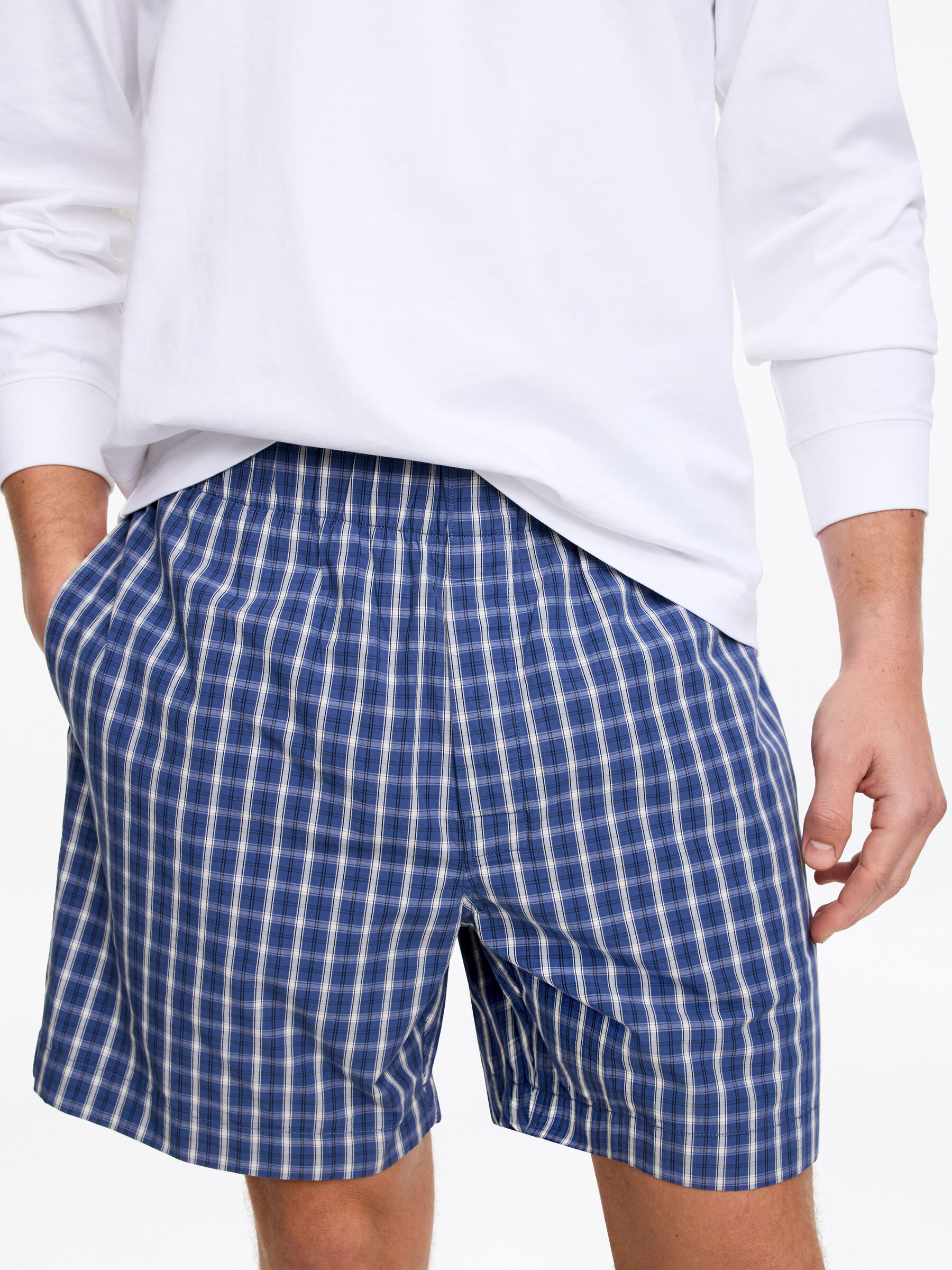 Kurze Pyjamahose - Blau/Karos - Regular Fit - Herren - StillMedia/Lookbook - 5