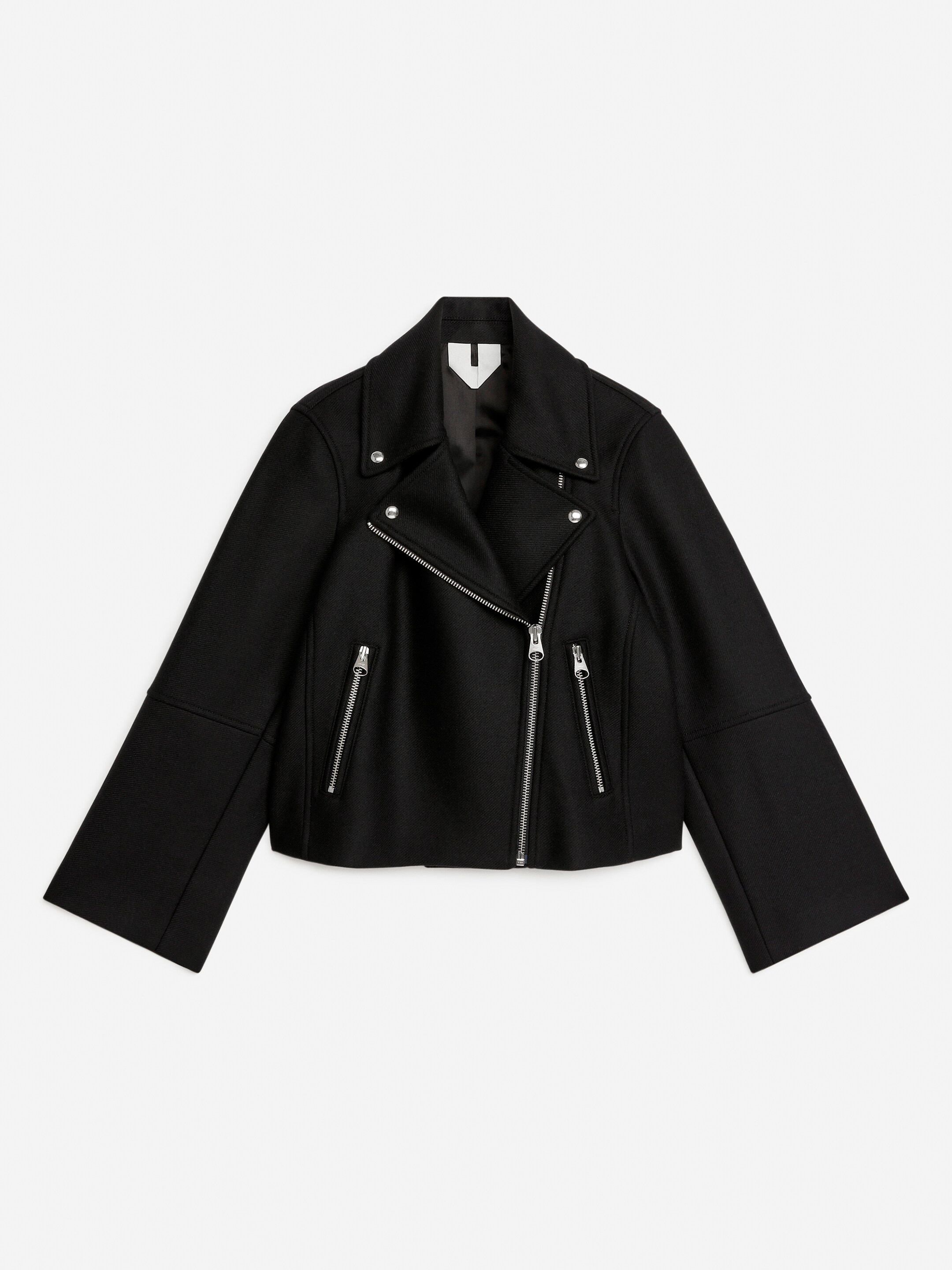 Größeres Bild ansehen: Bikerjacke aus Wollmischung - Schwarz - Ladies | H&M DE 1