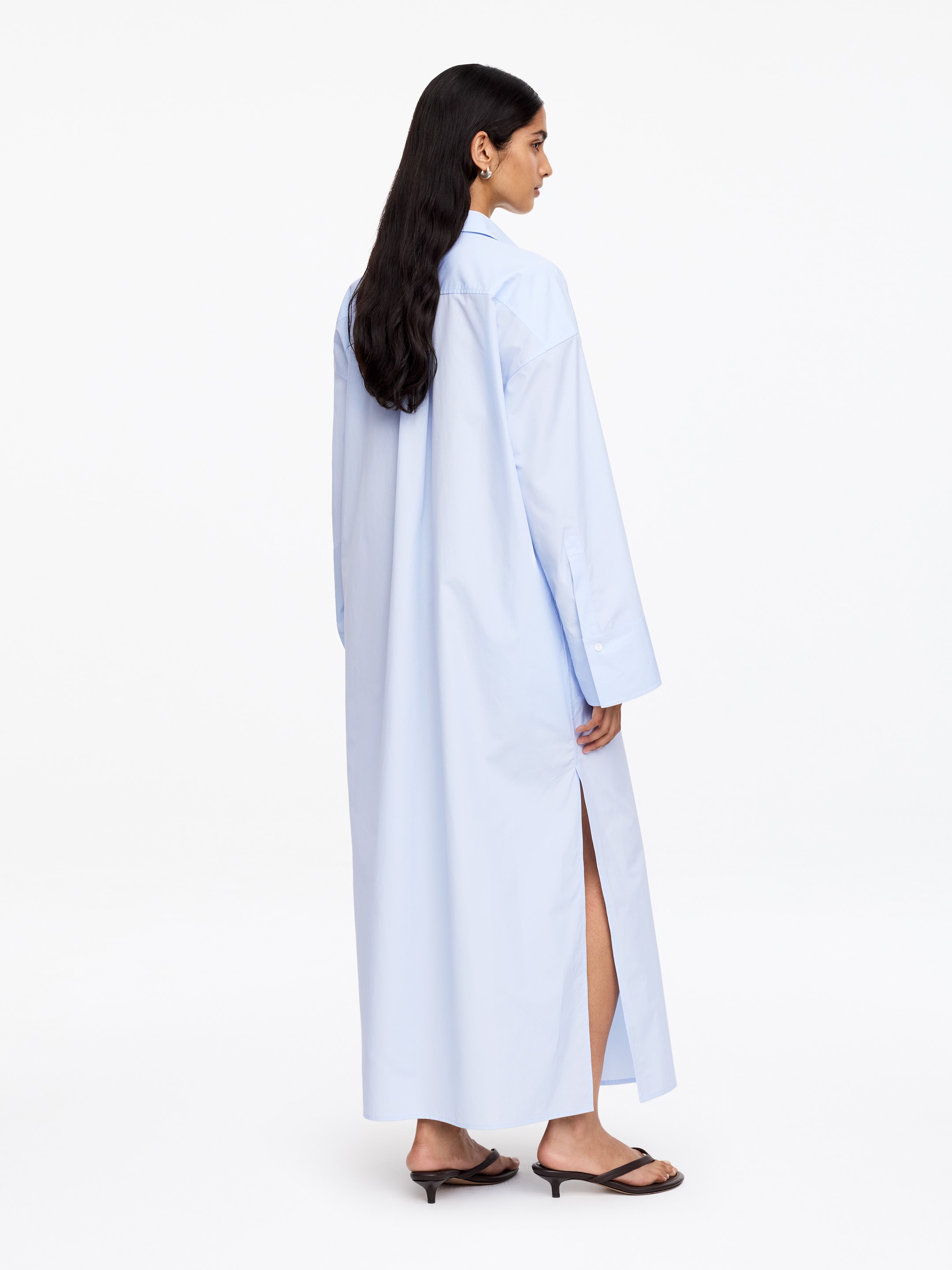 Cotton Shirt Dress - Light Blue - Regular fit - Women - StillMedia/Lookbook - 2