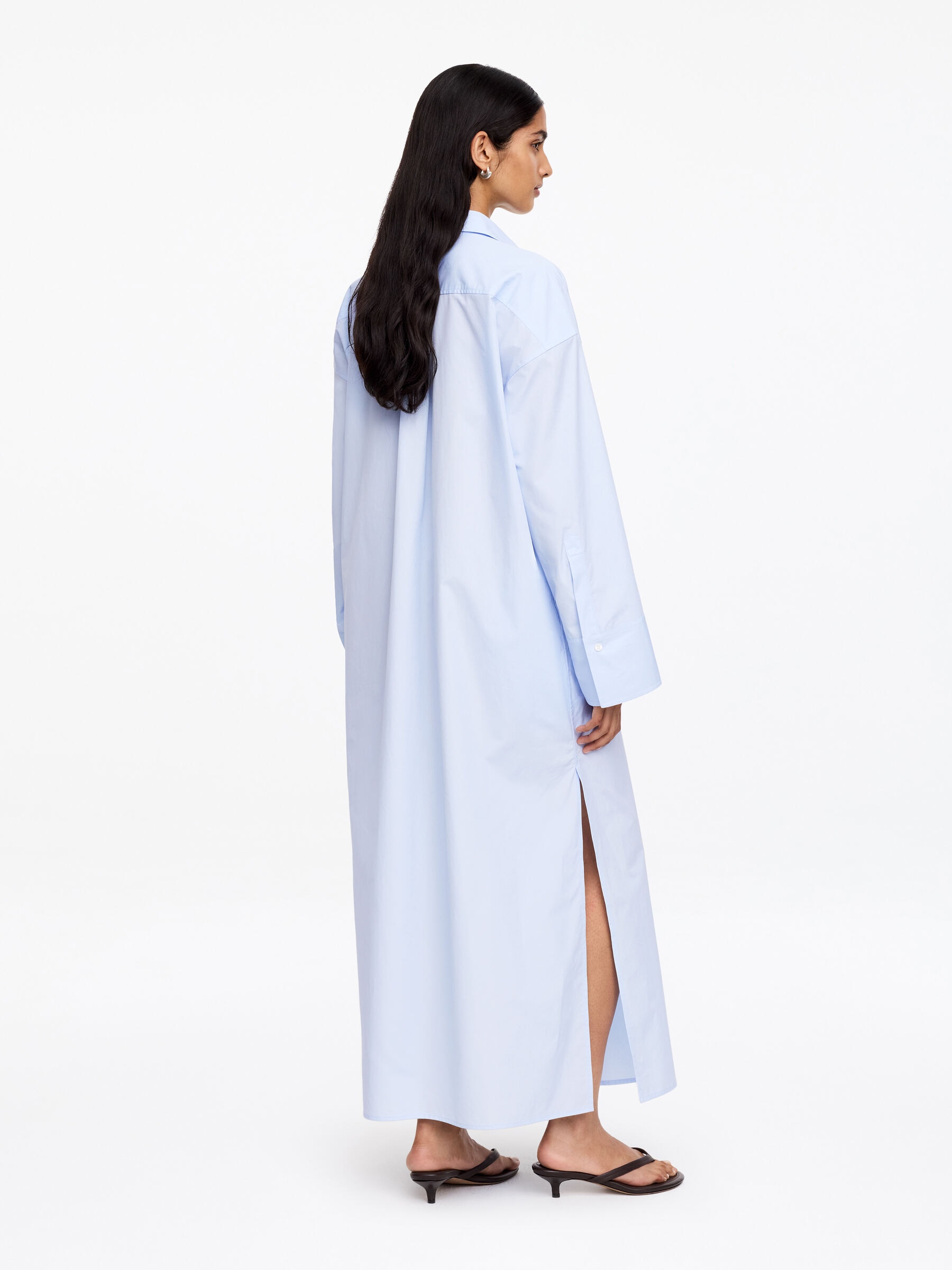 Vestido camisero de algodón - Azul claro - Corte estándar - Women - StillMedia/Lookbook - 2