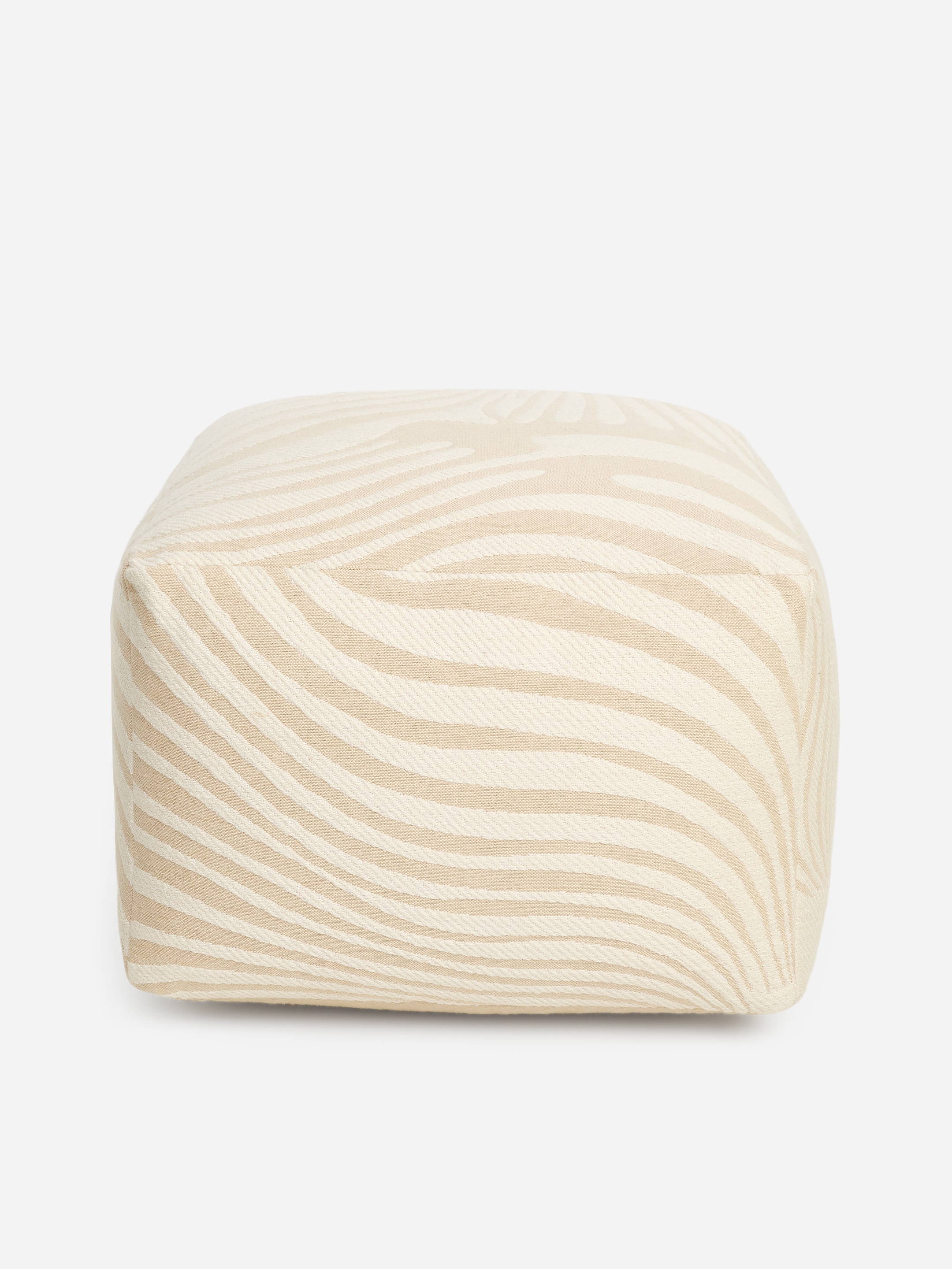 Cotton-Wool Pouffe - Off White/Zebra - homeware - StillMedia/DescriptiveStillLife - 1