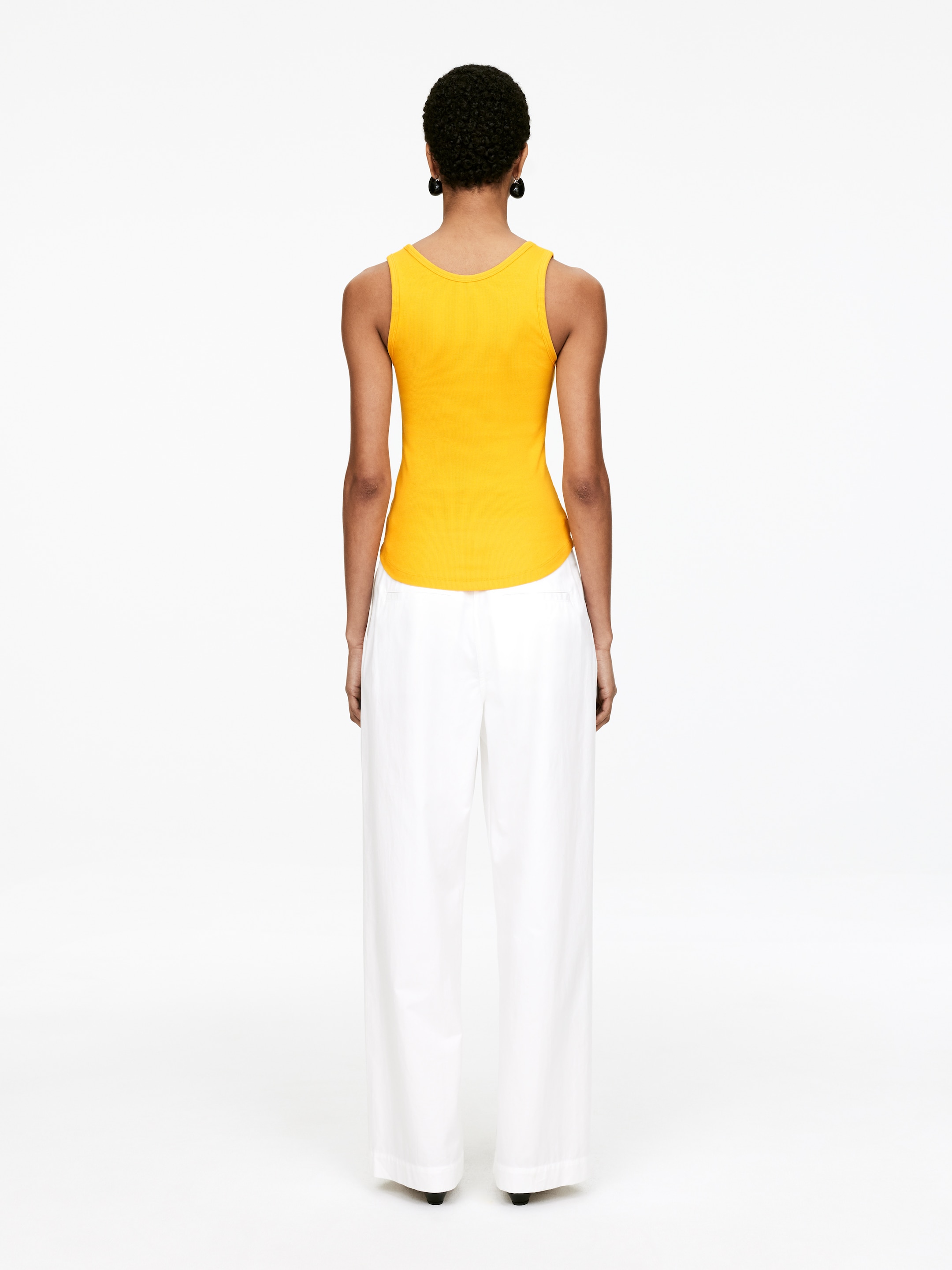 Se større billede: Ribbet tanktop - Gul - DAME | H&M DK 2