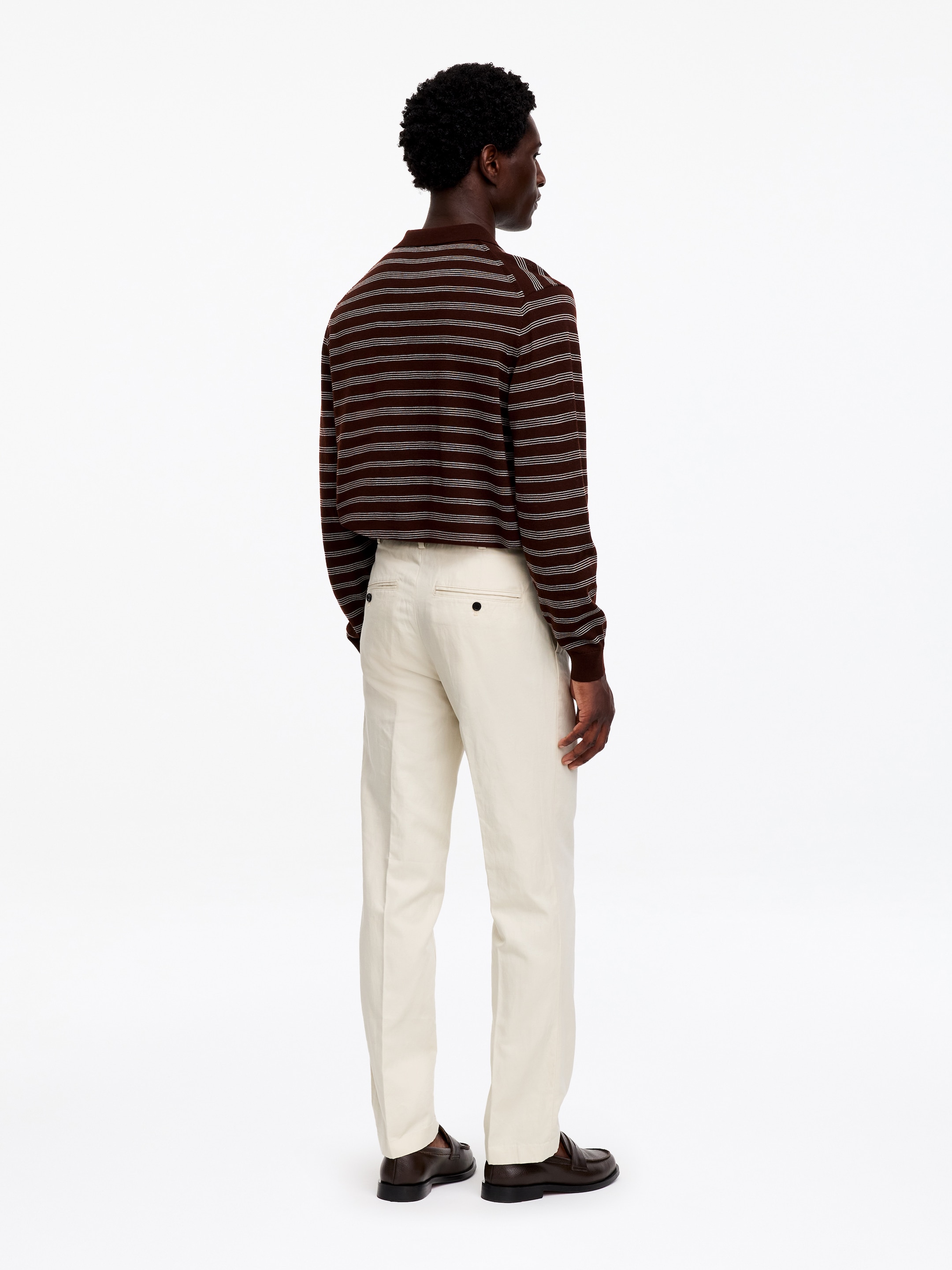Regular Cotton Linen Slacks - Beige - Regular fit - Men - StillMedia/Lookbook - 4