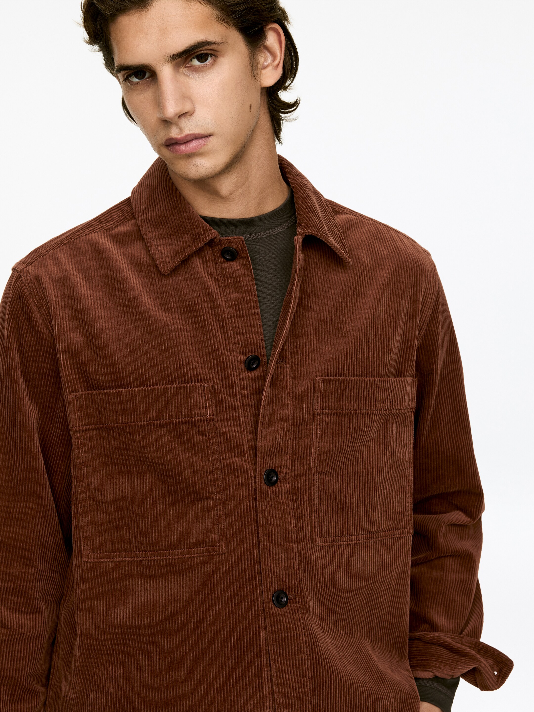 Visualizza immagine più grande: Overshirt in velluto a coste - Marrone - UOMO | H&M IT 4