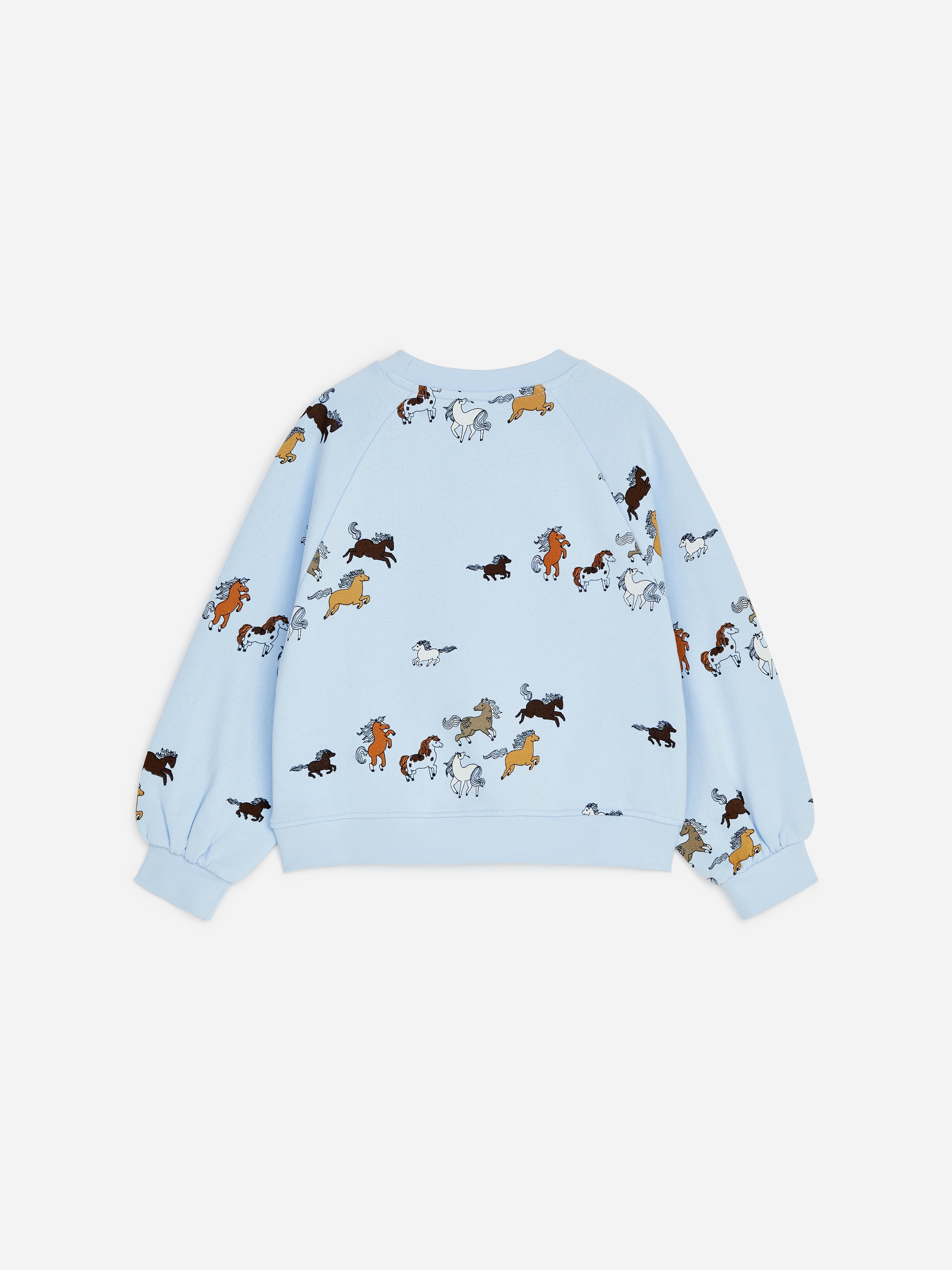 Relaxed Sweatshirt - Light Blue/Horses - Regular fit - children - StillMedia/DescriptiveStillLife - 1