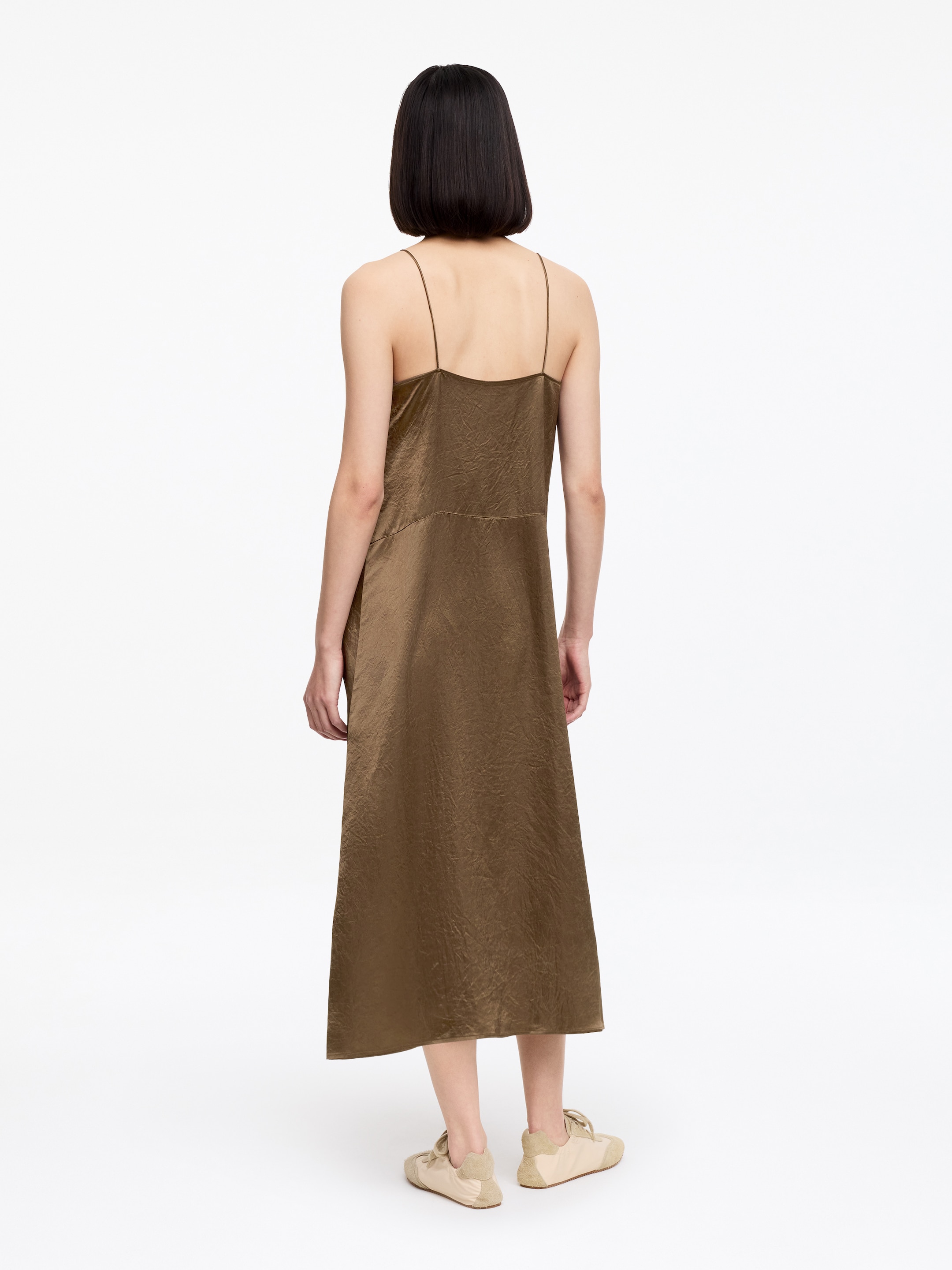 Satin Slip Dress - Brown - Regular fit - Women - StillMedia/Lookbook - 4