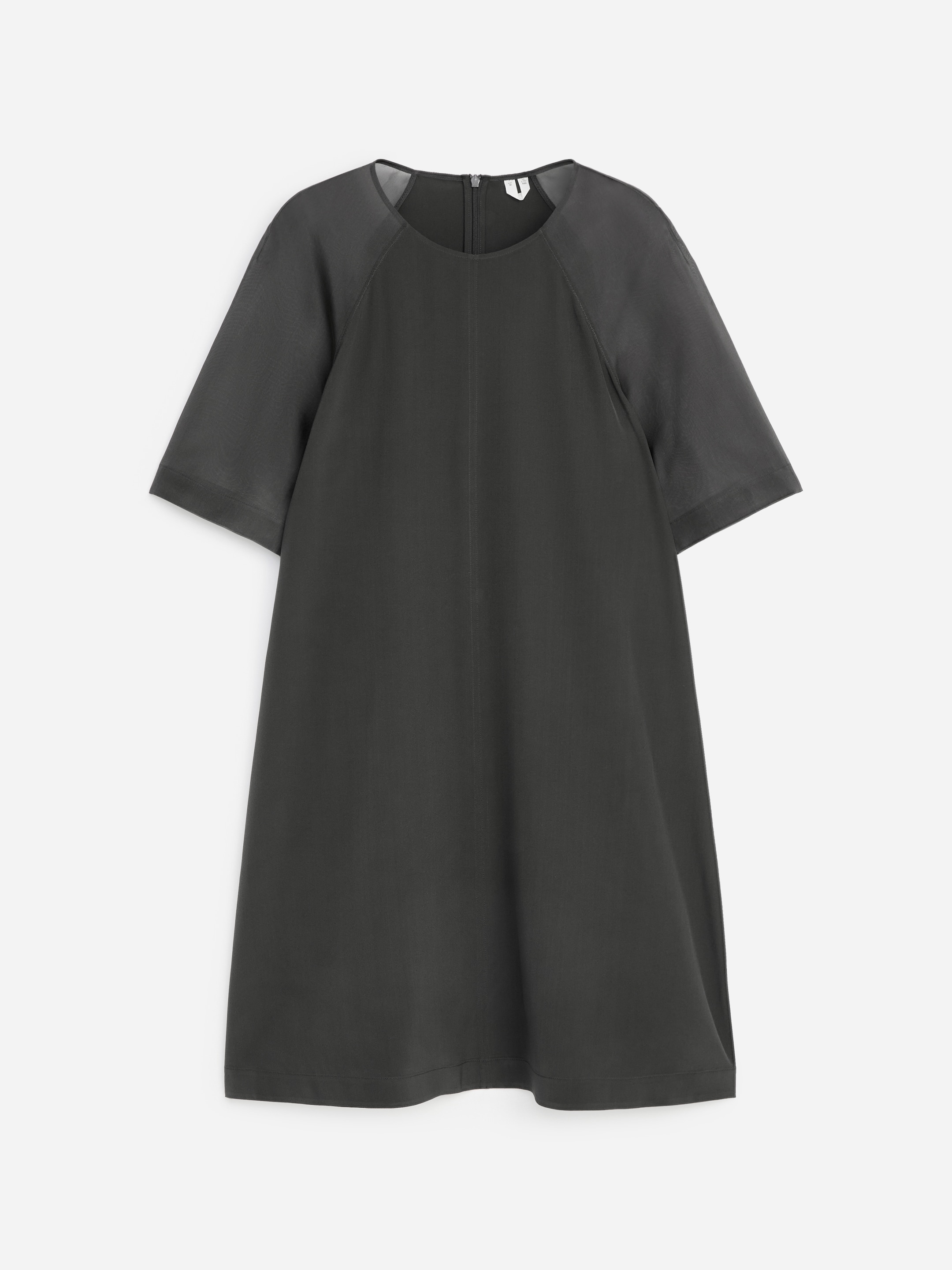 Silk T-Shirt Dress - Dark Grey - Regular fit - Women - StillMedia/DescriptiveStillLife - 1