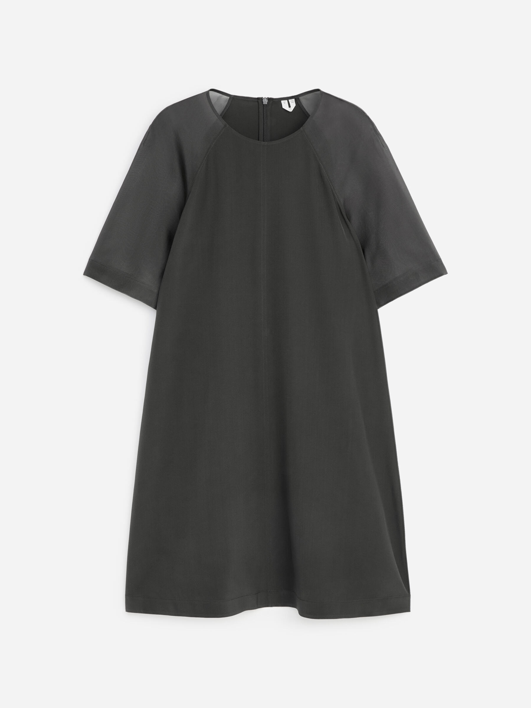 Silk T-Shirt Dress - Dark Grey - Regular fit - Women - StillMedia/DescriptiveStillLife - 1