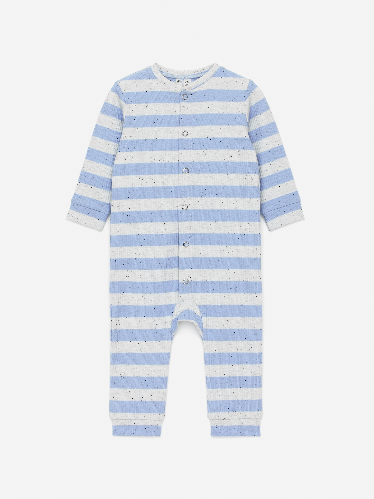 Strampler aus Jersey - Grau/Blau