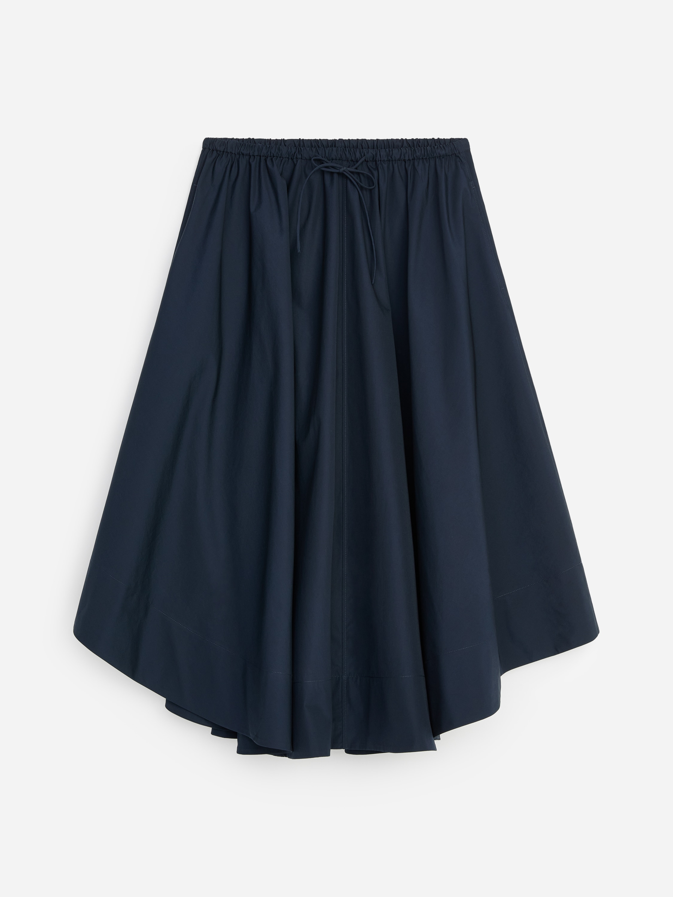 Gonna ampia in cotone - Blu scuro