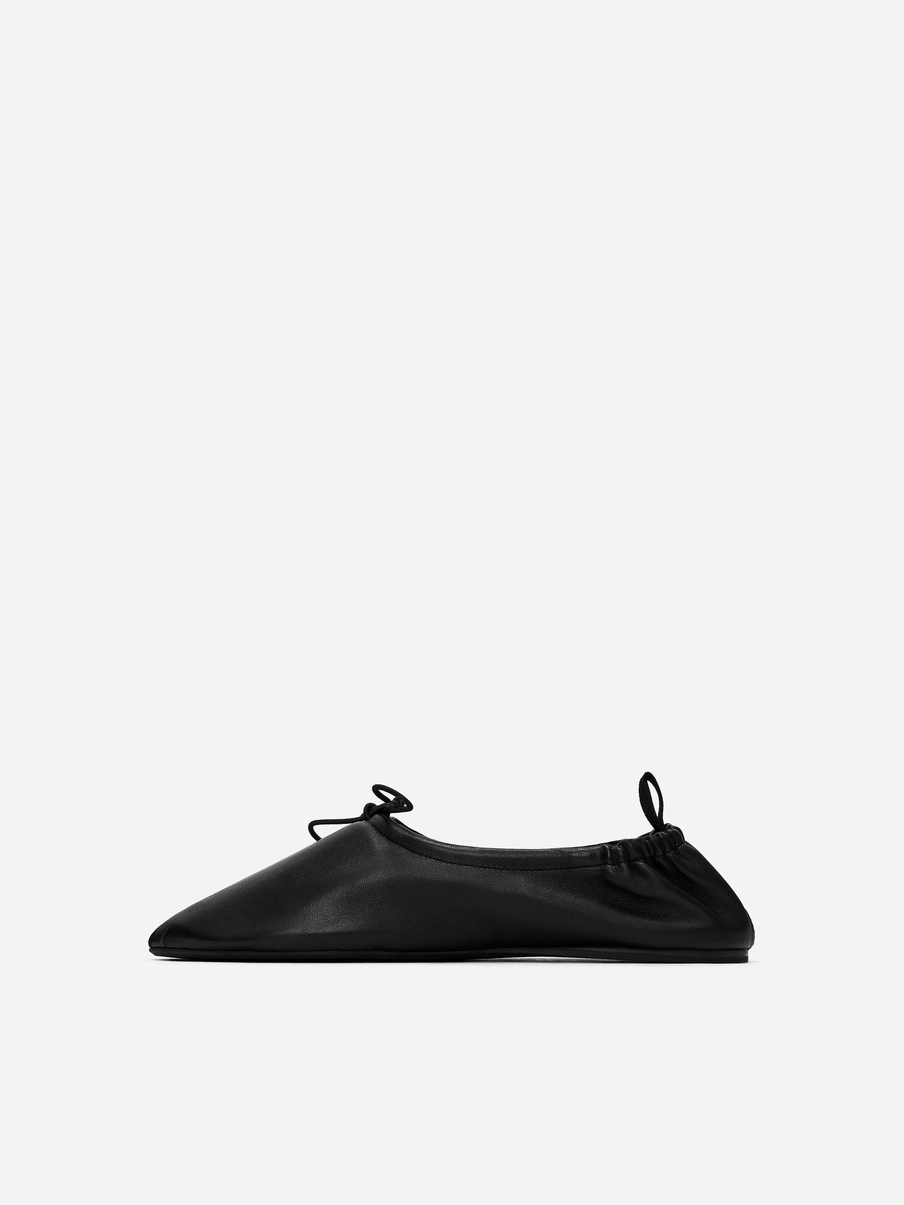 Sporty Leather Ballerinas - Black - Women - StillMedia/DescriptiveStillLife - 6