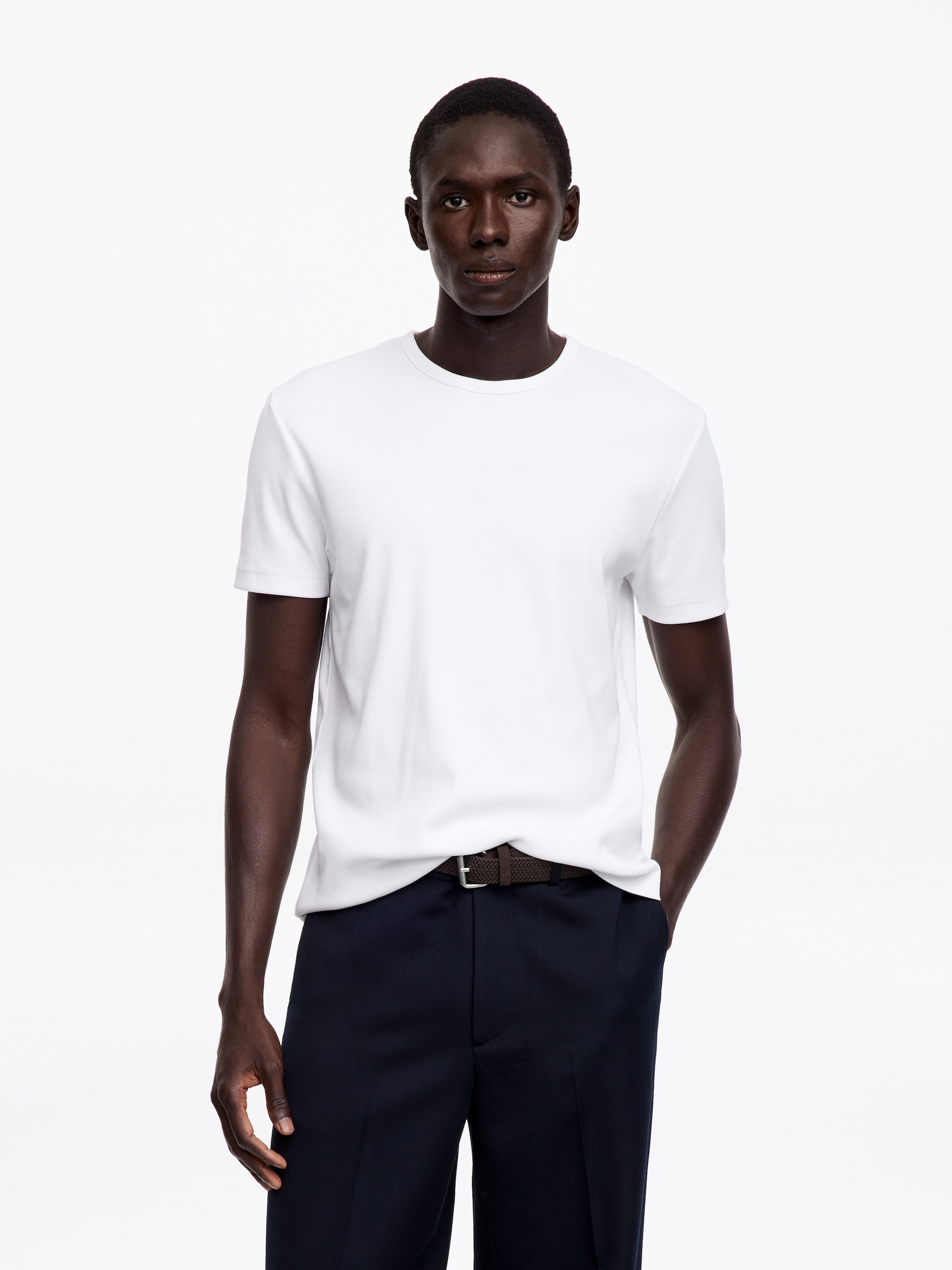 Fitted T-Shirt-White-20402
