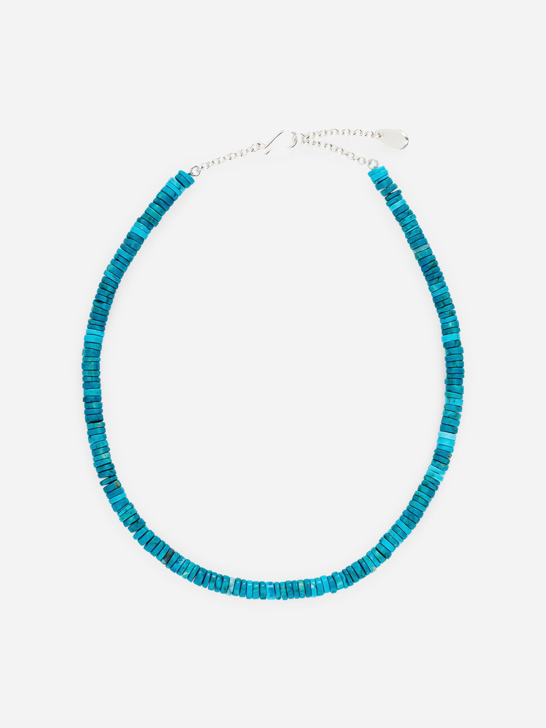 Turquoise Stone Necklace-#D6E7E6-19055