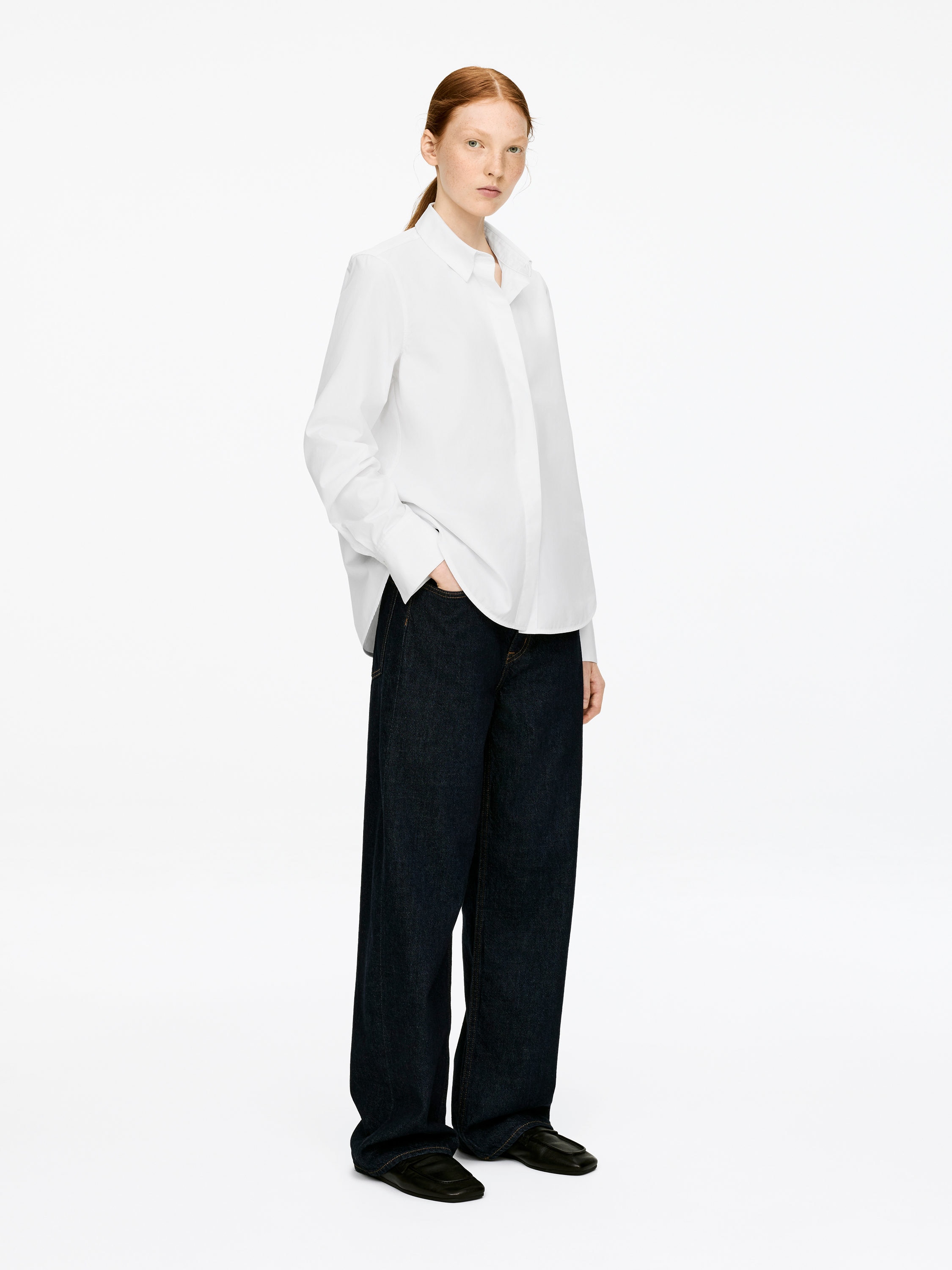 Regular-Fit Poplin Shirt - White - Regular fit - Women - StillMedia/Lookbook - 9