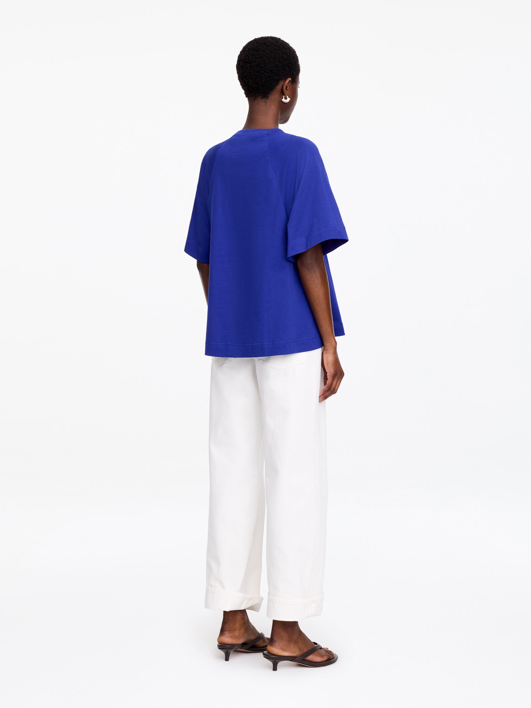 Baumwoll-T-Shirt in A-Linie - Blau - Regular Fit - Women - StillMedia/Lookbook - 5