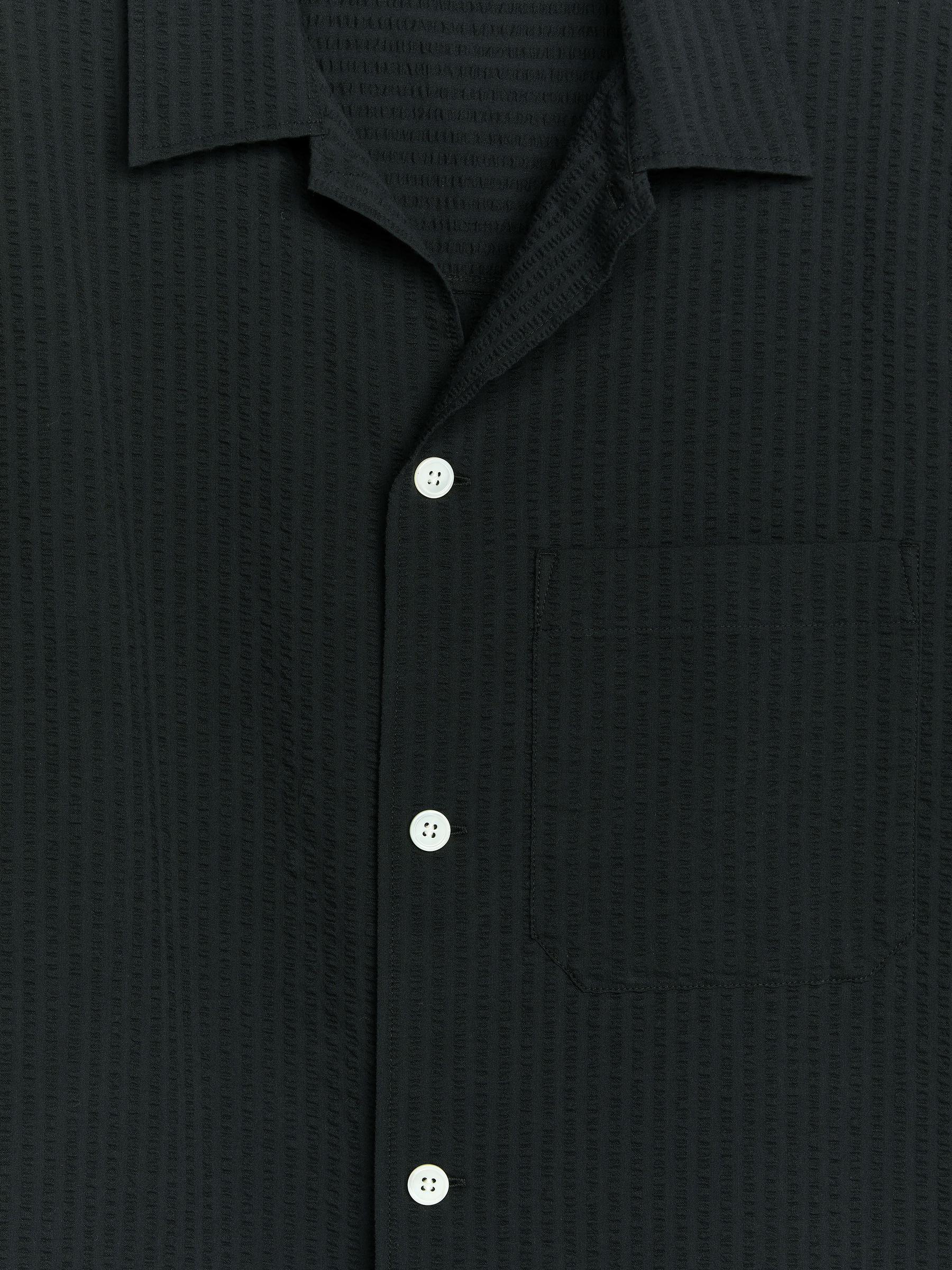 Locker geschnittenes Seersucker-Hemd - Schwarz - Relaxed Fit - Herren - StillMedia/DescriptiveDetail - 2