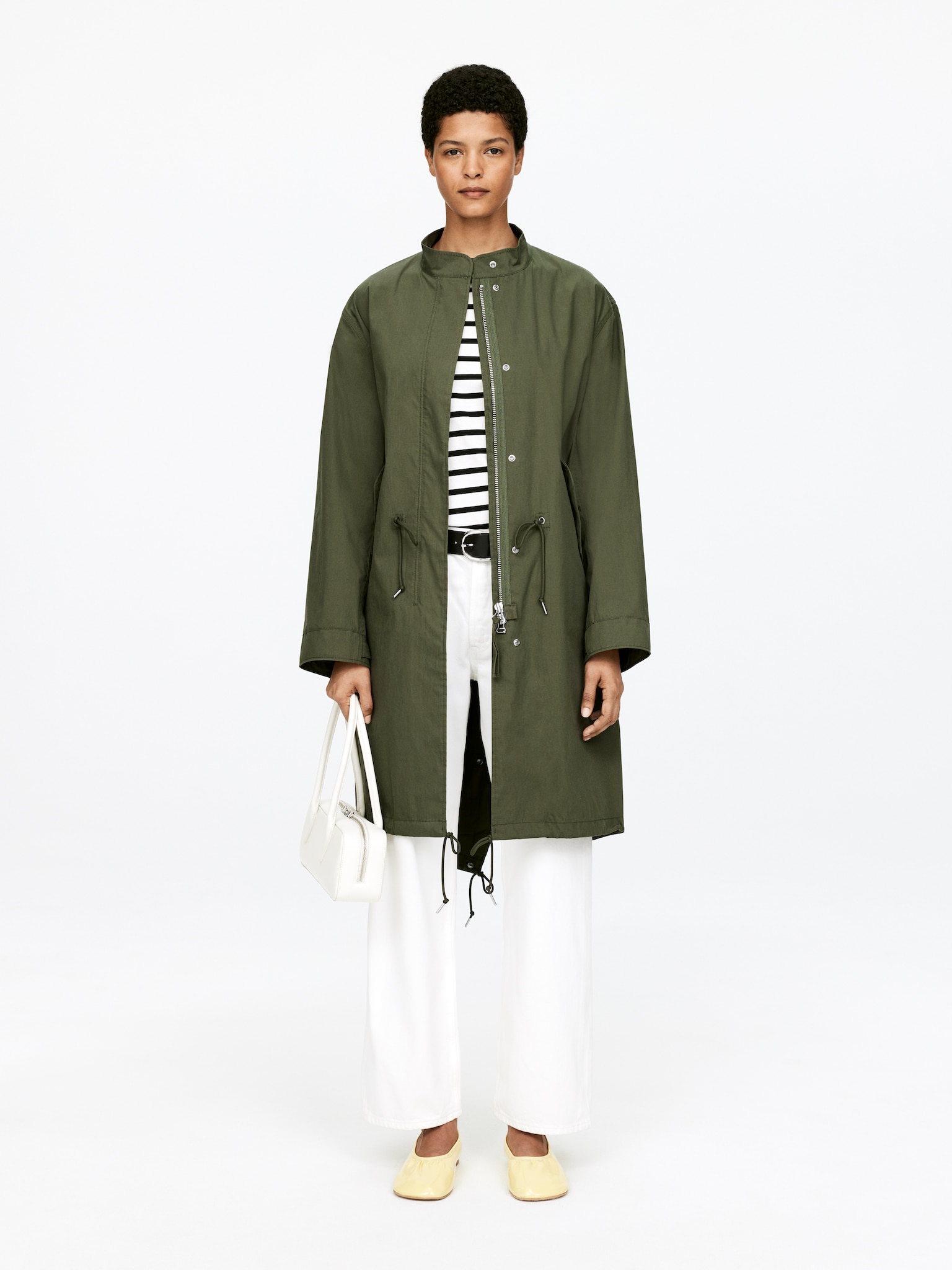 Parka con cola de pez sin forro - Verde caqui