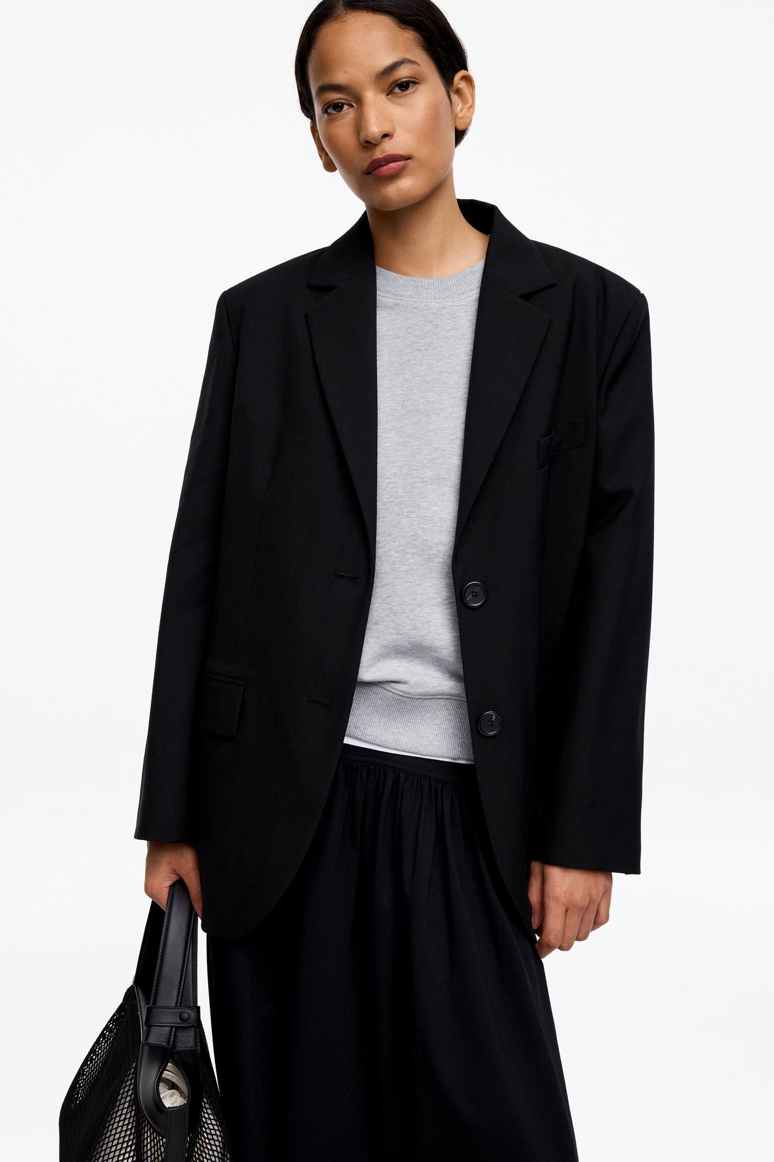 Sweatshirt - Gråmelerad/Mörkblå/Röd - 5