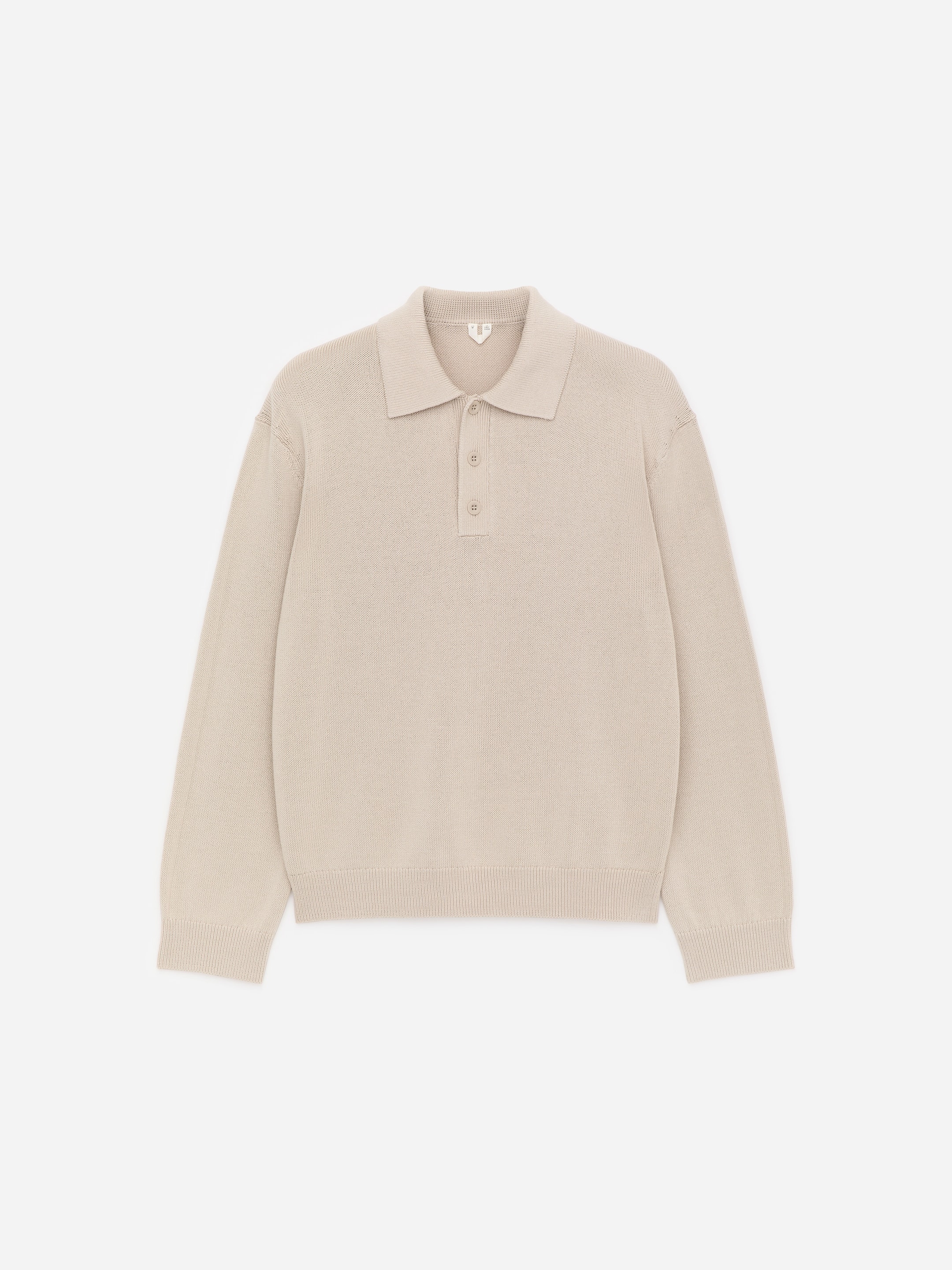 Cotton Lyocell Polo Shirt-#D0C2AA-17792