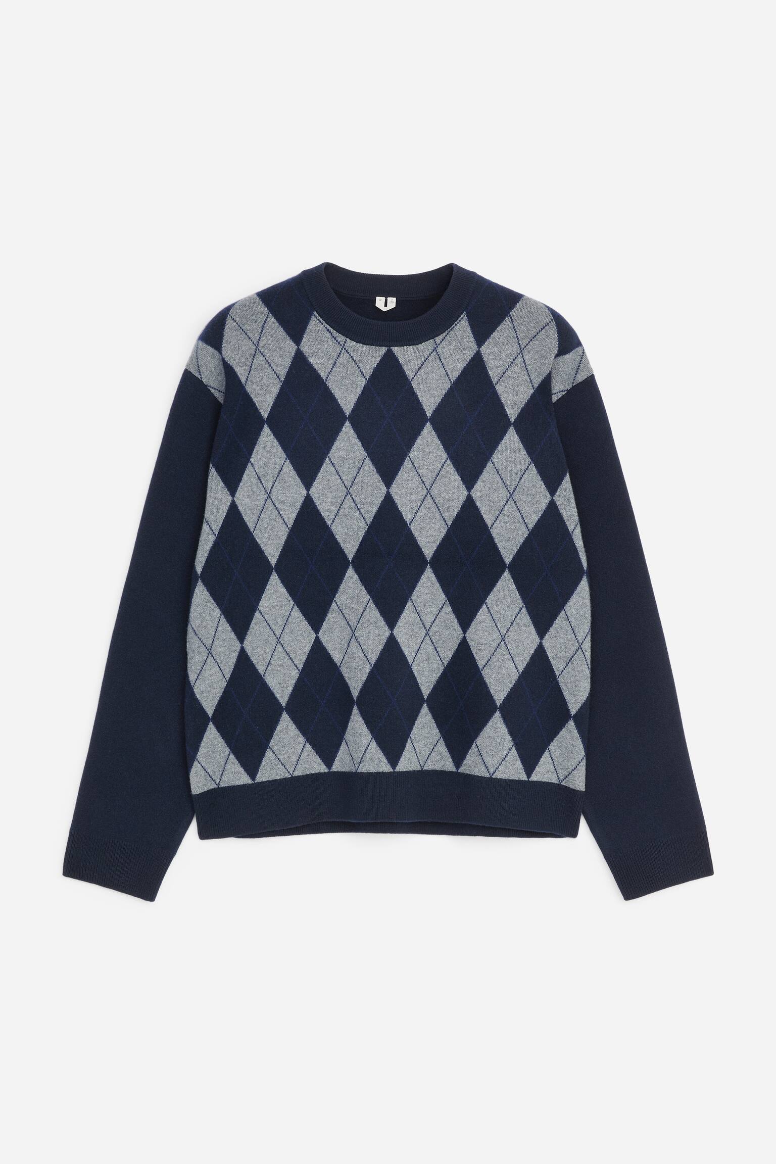 Πουλόβερ με ρόμβους - Checked/Dark Navy - 1