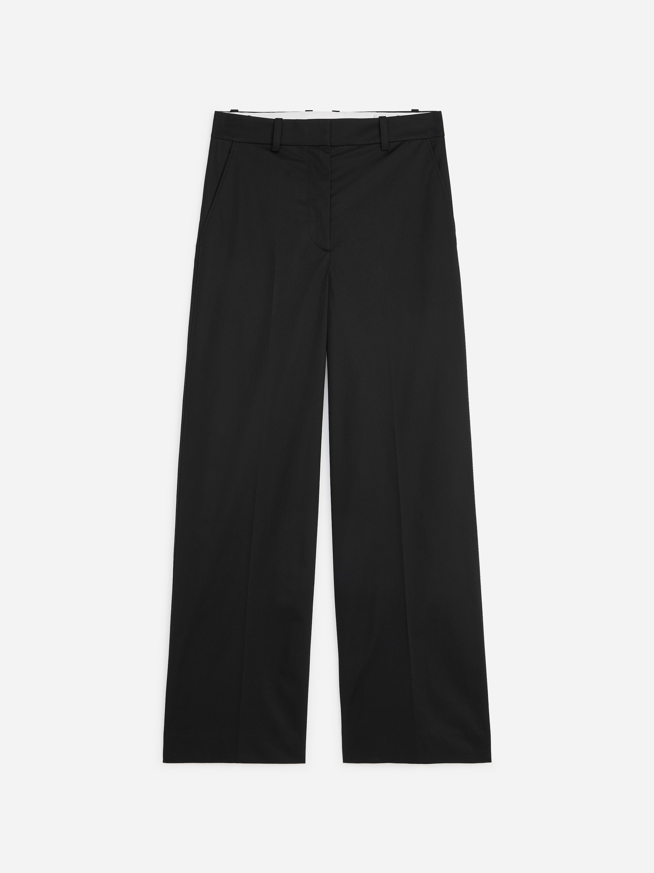 High-Waist Chino Trousers - Noir - Regular fit - Femme - StillMedia/DescriptiveStillLife - 1