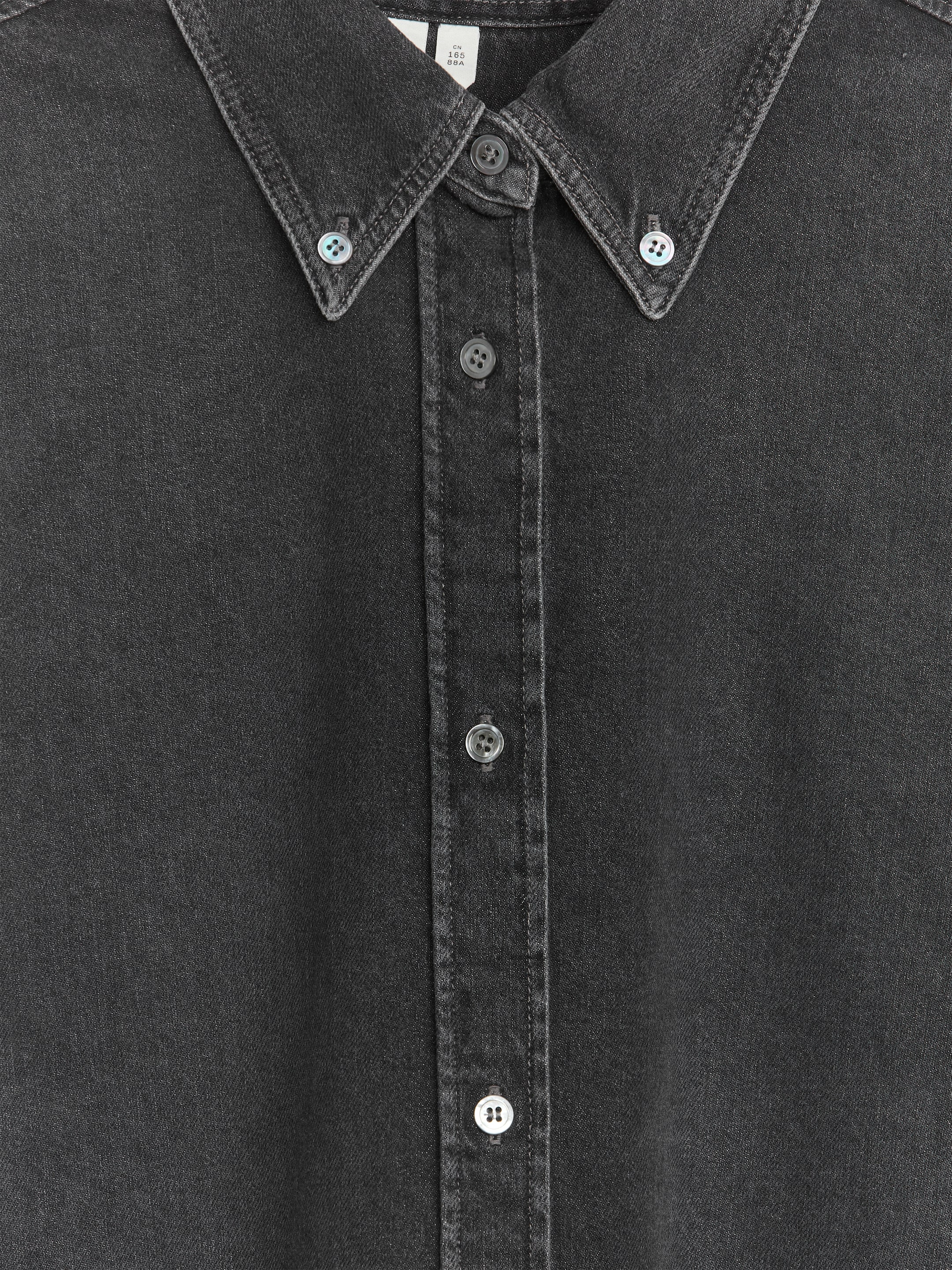 Oversized Denim Shirt - Black - Oversized - Women - StillMedia/DescriptiveDetail - 2