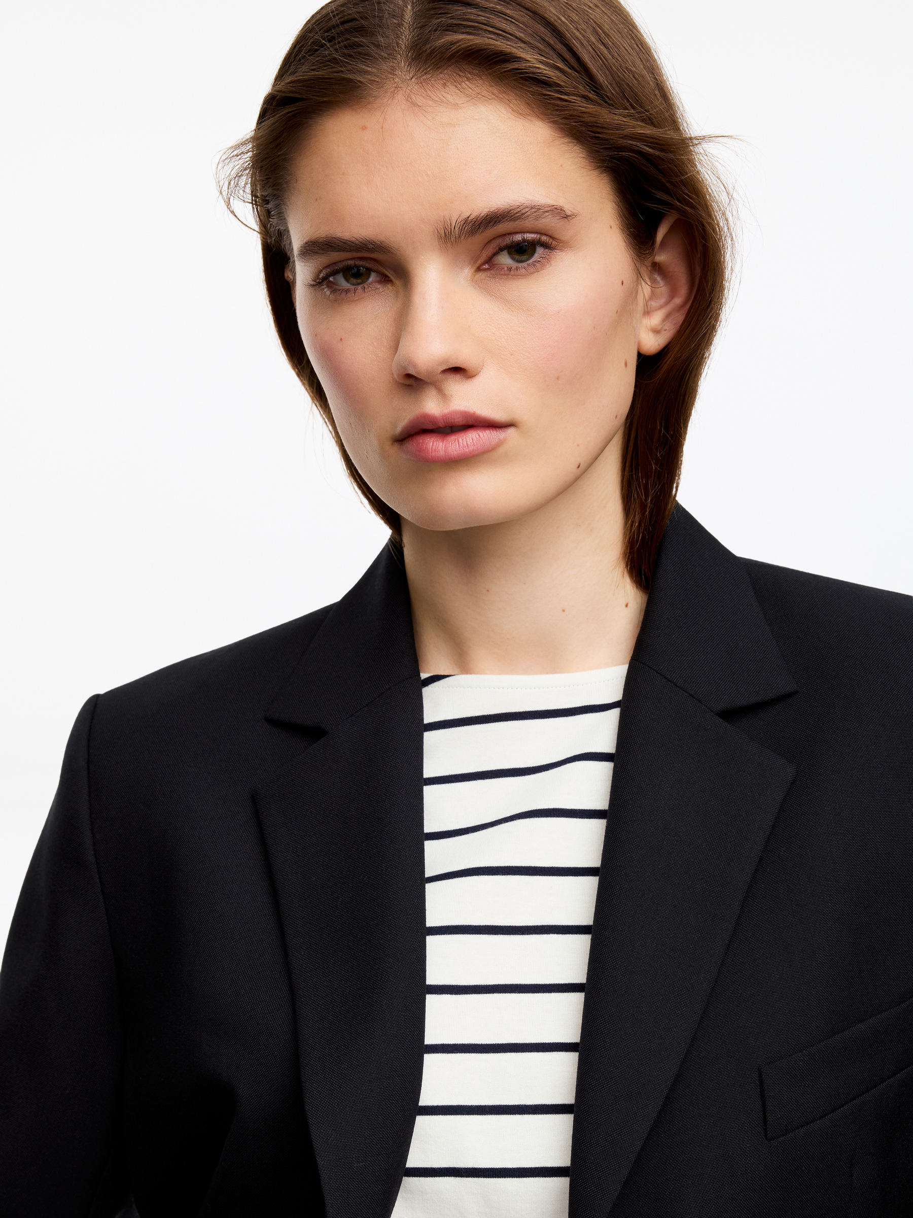 Langarmshirt - Weiß/Dunkelblau - Regular Fit - Damen - StillMedia/Lookbook - 5